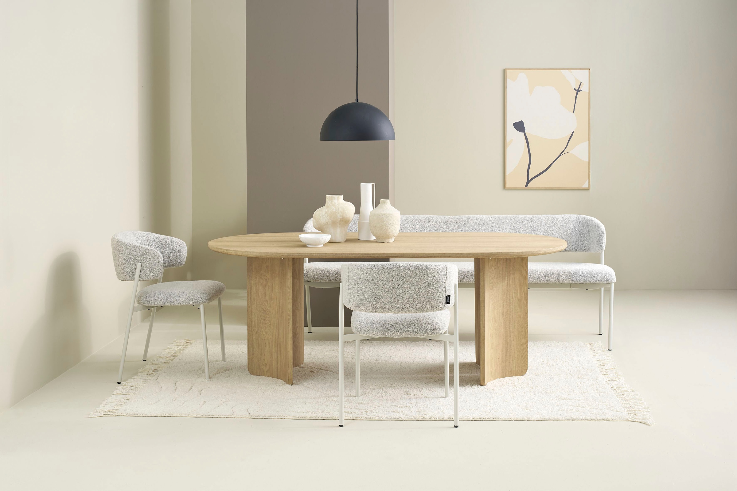 SCHÖNER WOHNEN-Kollektion Esszimmerstuhl "OSLO" (Set) 2 Stk.Bezug Bouclé, U günstig online kaufen