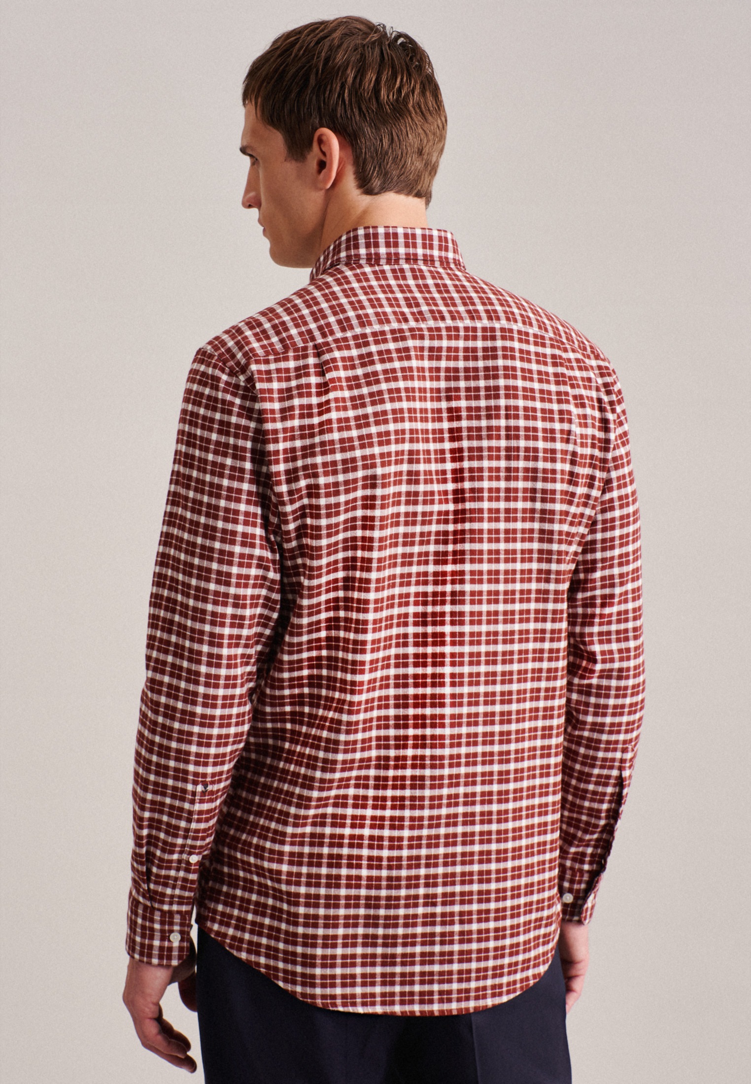 seidensticker Businesshemd »Schwarze Rose«, Regular Langarm Button-Down-Kragen Karo