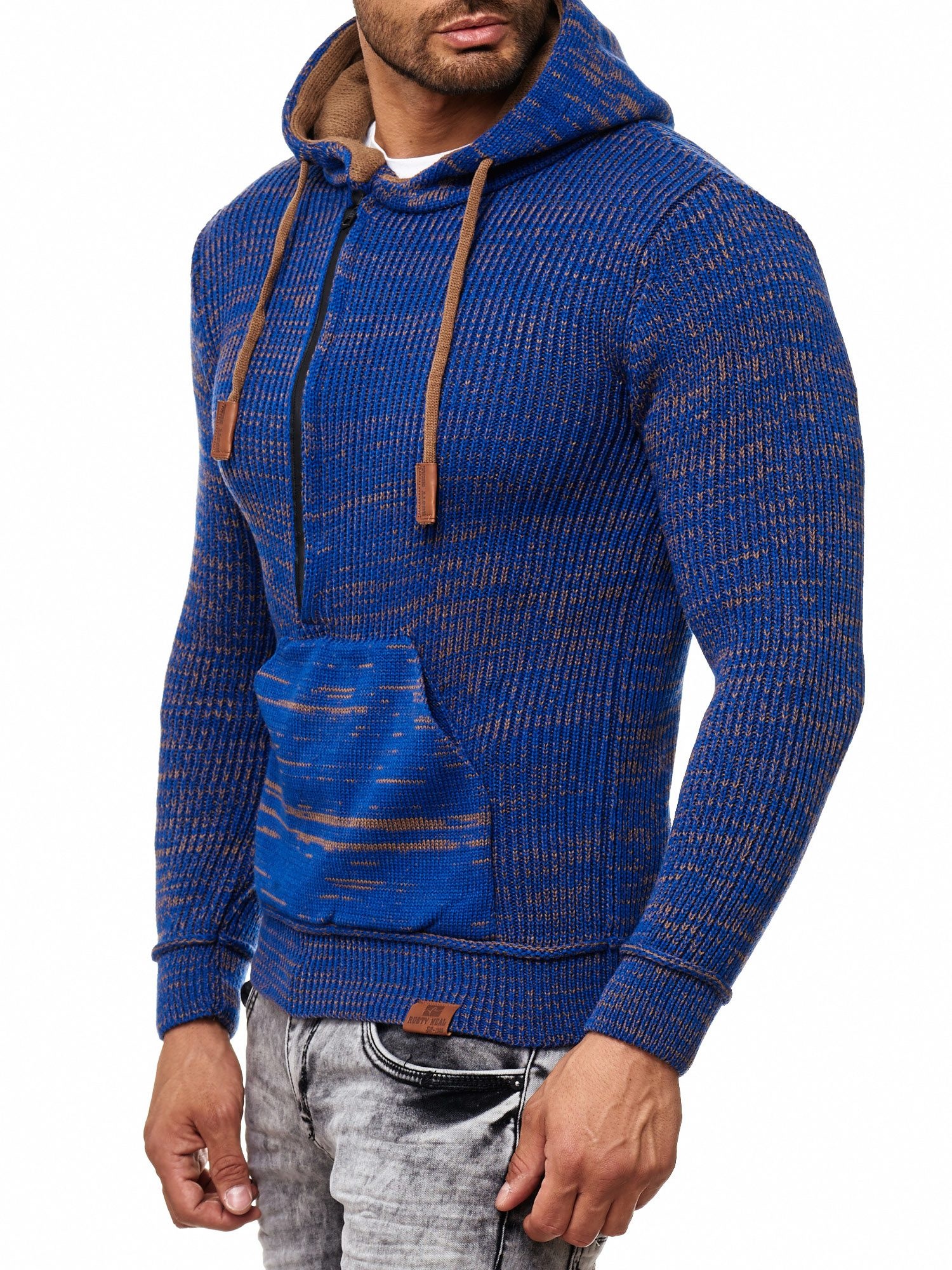 Rusty Neal Kapuzensweatshirt, BAUR Ausschnitt mit stylischem | ▷ kaufen