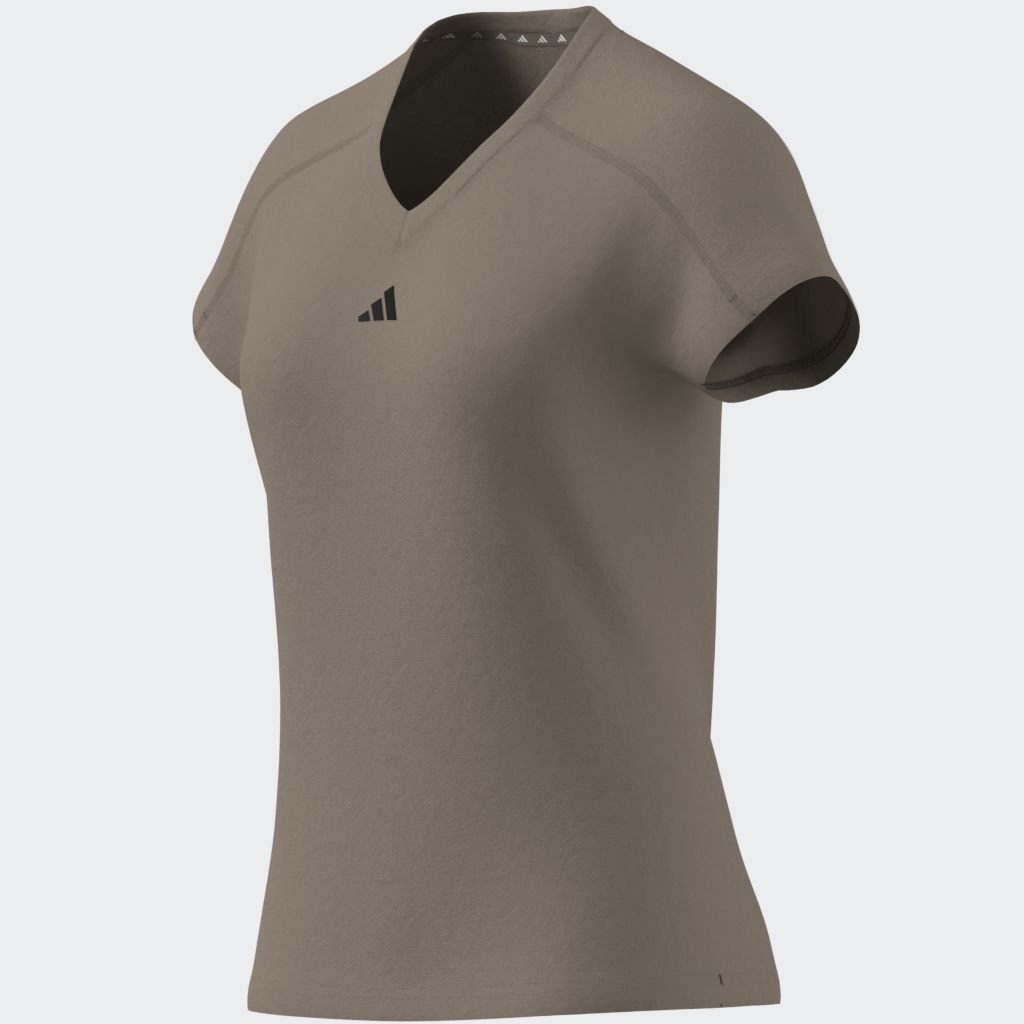 adidas Performance T-Shirt »AEROREADY TRAIN ESSENTIALS MINIMAL BRANDING V-NECK«, Trainingsshirt, feuchtigkeitsabsorbierend mit V Ausschnitt