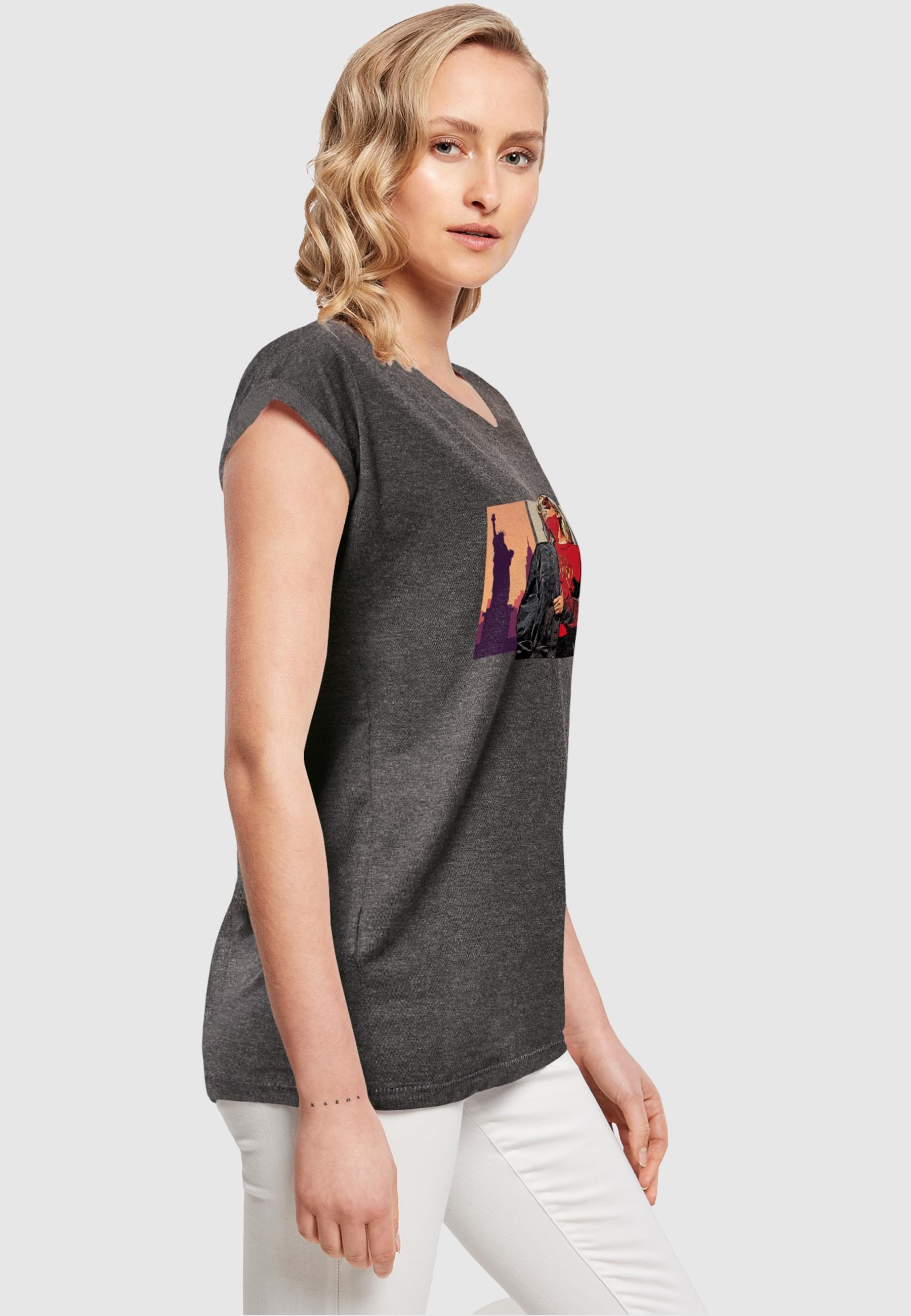 Merchcode T-Shirt »Merchcode Damen Laides Grand Red Girl Extended Shoulder Tee«, (1 tlg.)
