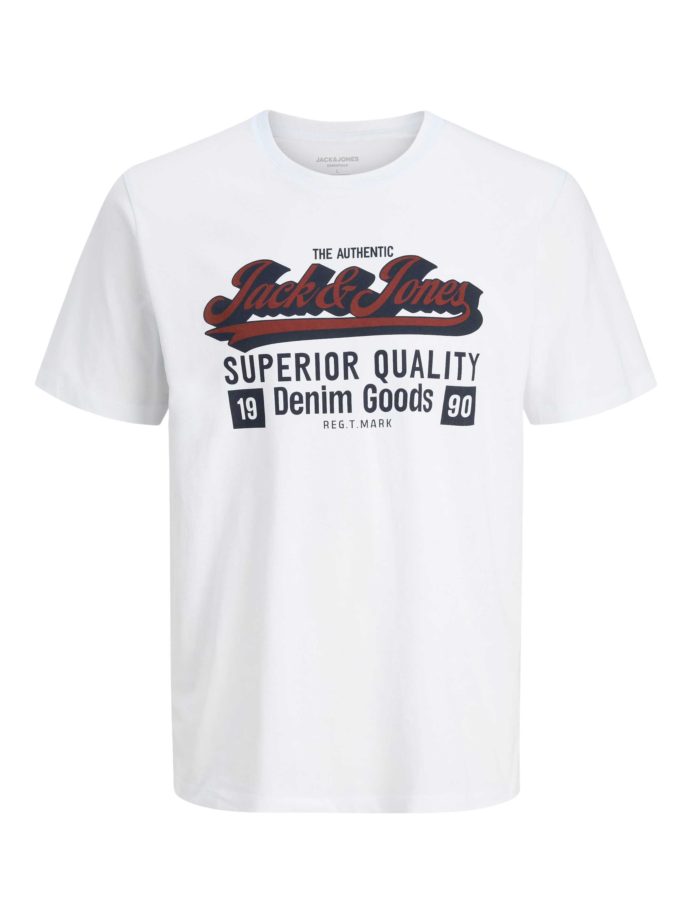 Jack & Jones PlusSize T-Shirt »JJELOGO TEE SS 2 COL AW25 3PK MP PLS«, (Packung, 3 tlg.)