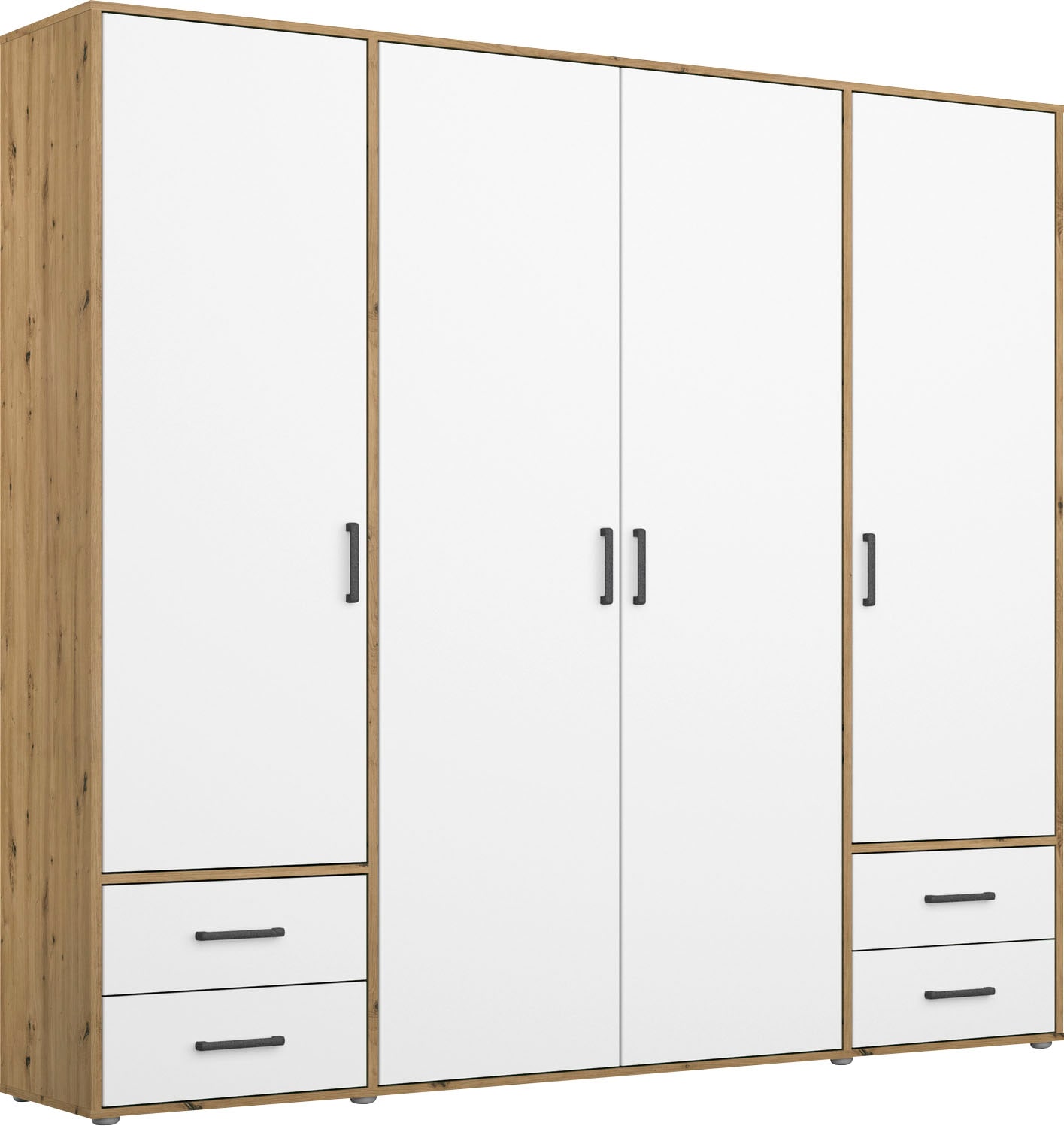 rauch Drehtürenschrank "Kleiderschrank Schrank Garderobe Wäscheschrank VOYAGER", (in 3 verschiedenen Ausstattungen BASIC