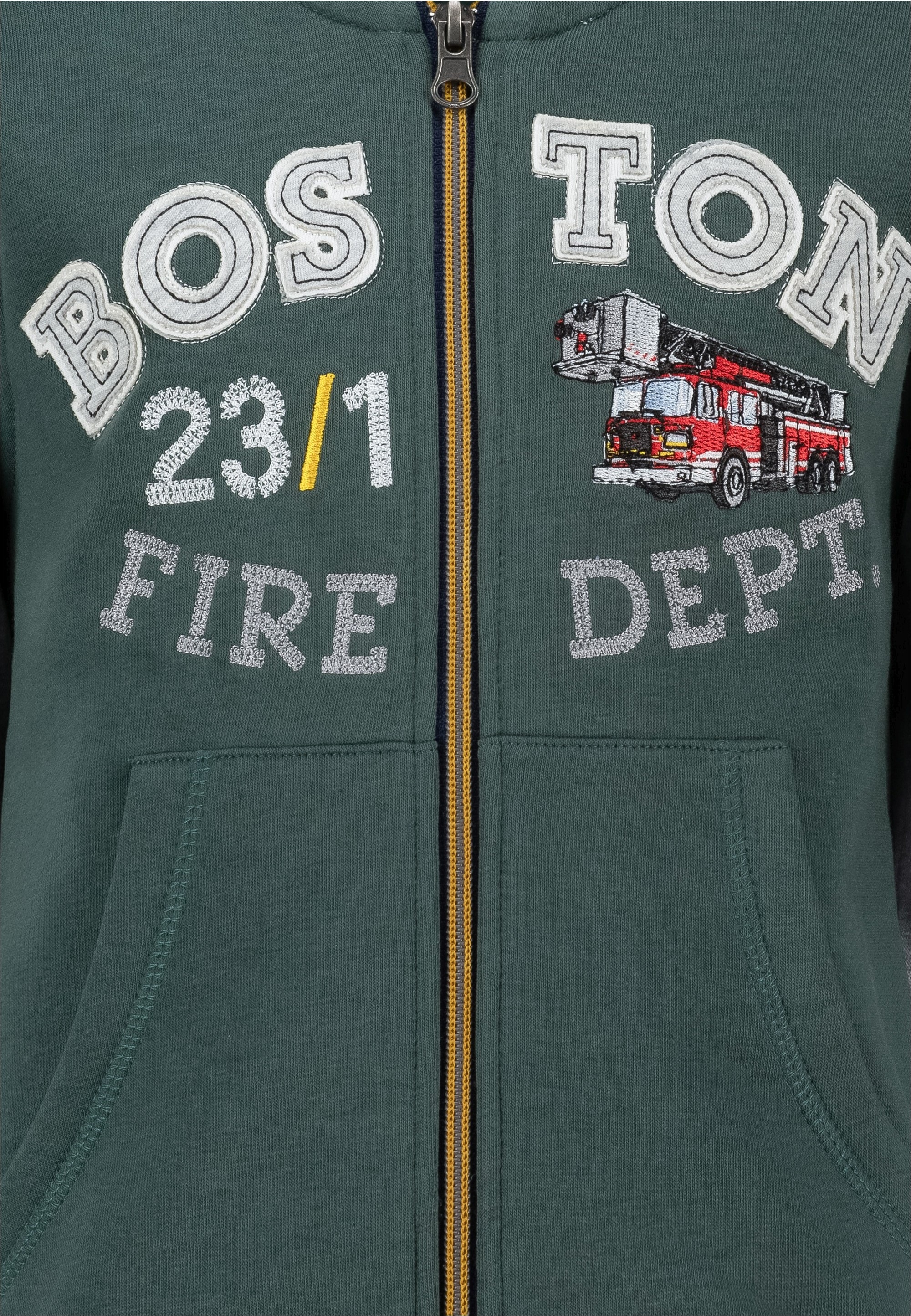 SALT AND PEPPER Collegejacke »Boston Fire Dept.«, mit Feuerwehr-Motiv