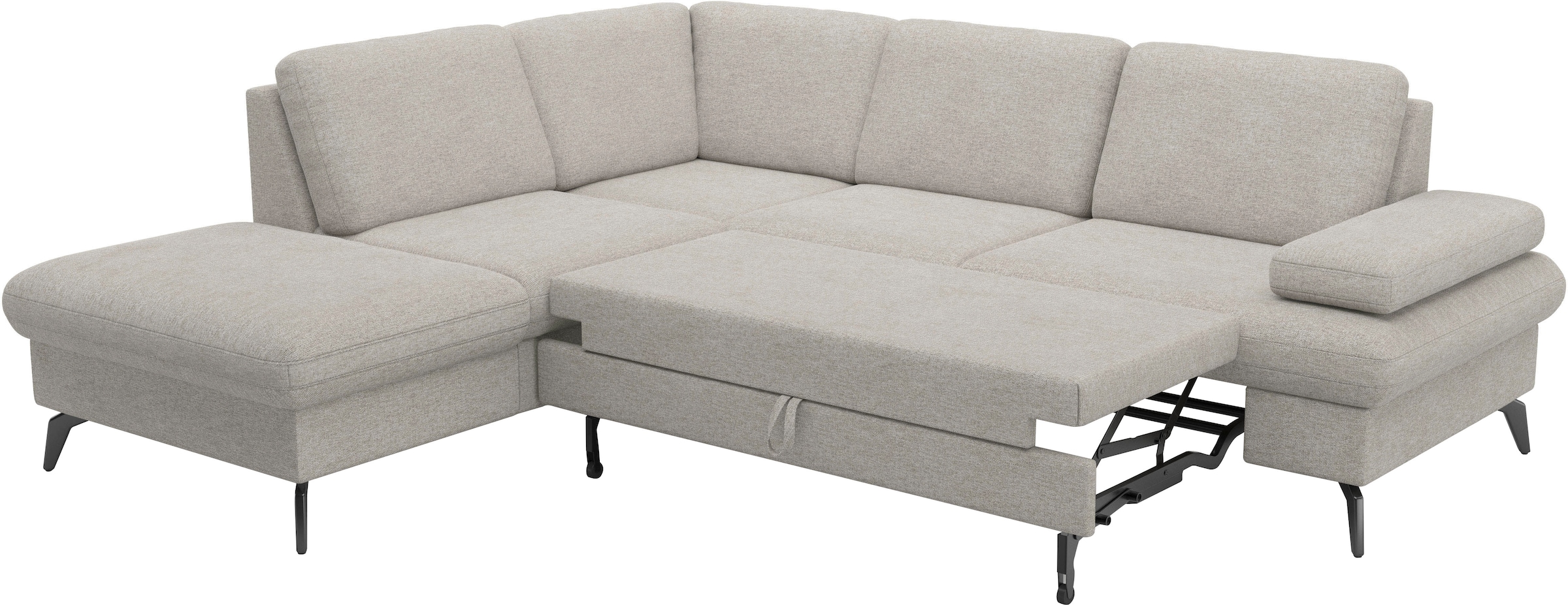 sit&more Ecksofa »Morris Jubi L-Form«, inkl. Armteilfunktion und 1 Zierkissen, wahlweise mit Bettfunktion