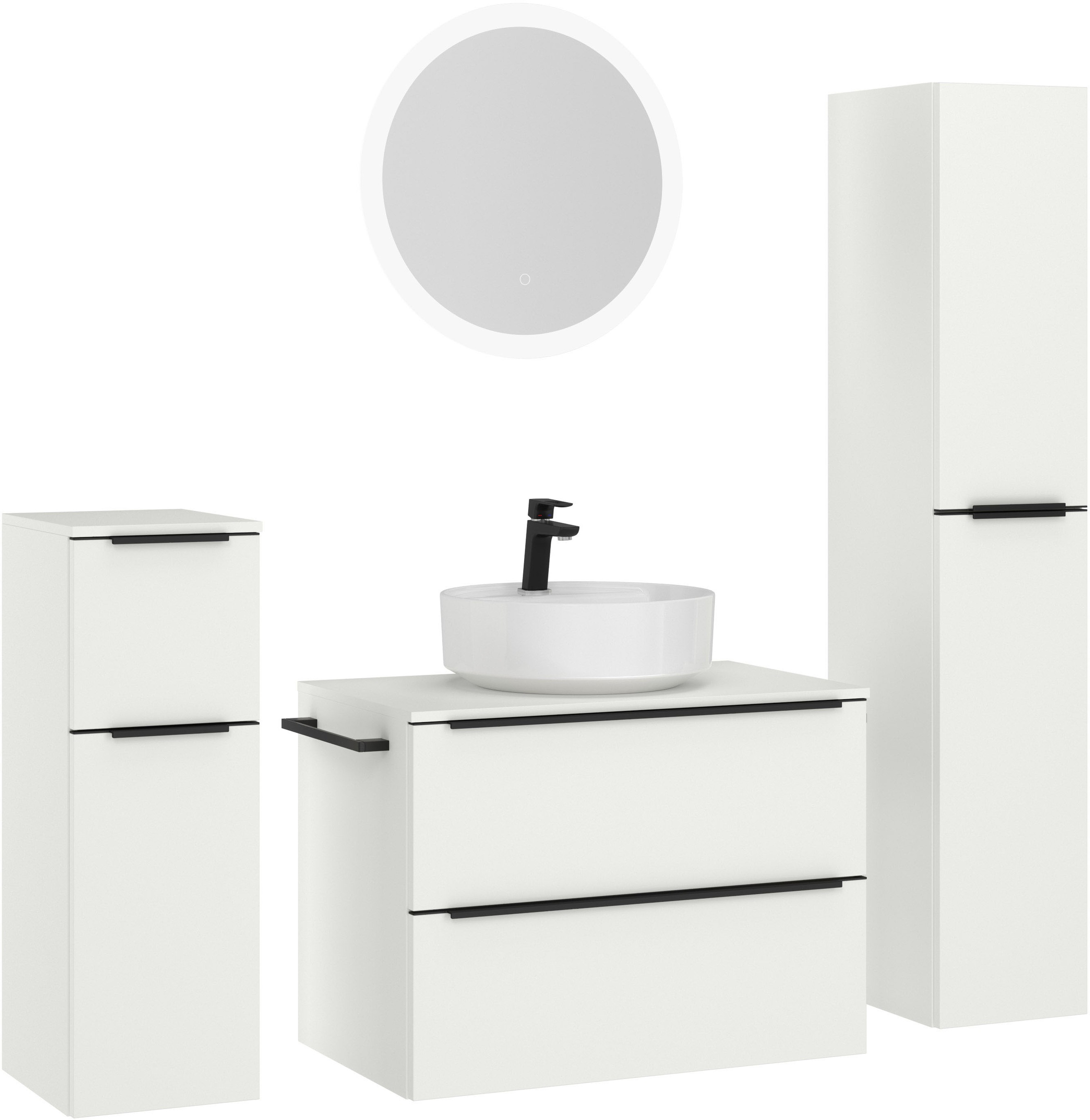nobilia Badmöbel-Set "Alvene", (4 St., vormontiert, mit Soft-Close), inkl. günstig online kaufen