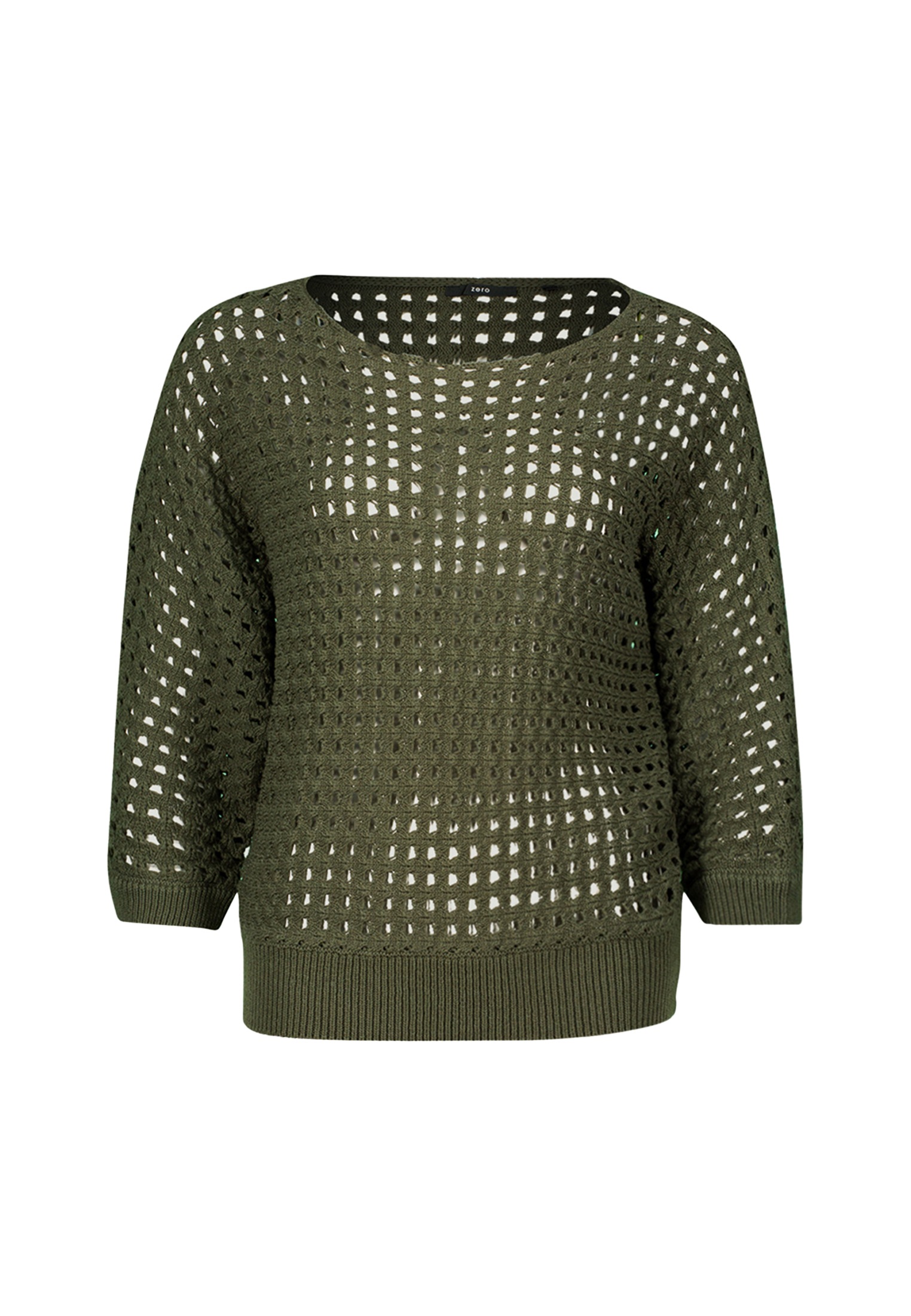 Zero Strickpullover "zero Damen Pullover aus Ajourstrick", (1 tlg.), Lochmu günstig online kaufen