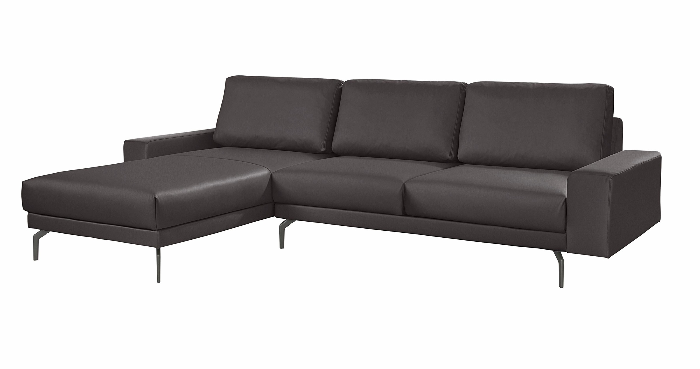 Creation BY ROLF BENZ Ecksofa »CR.450, Designecksofa, Polsterecke, L-Form«, Armlehne breit und niedrig, Alugussfüße in umbragrau, Breite 294 cm