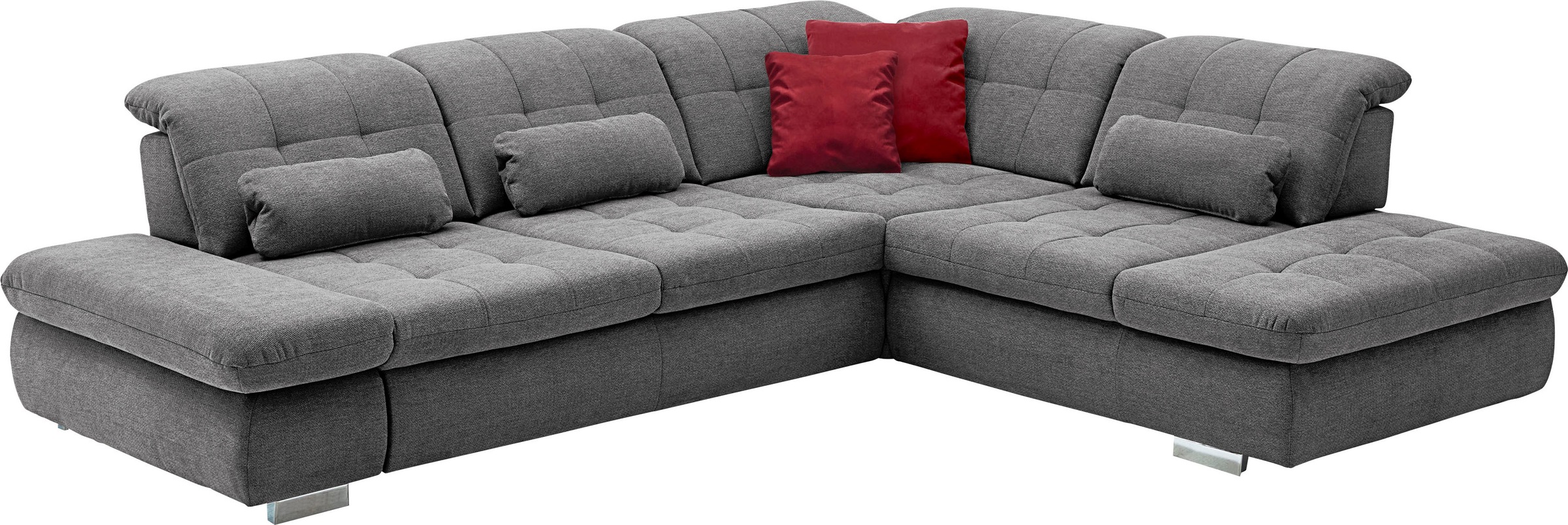 Die PlanBar Ecksofa "MP-IN17004 L-Form" wahlweise mit Bettfunktion, Sitztie günstig online kaufen