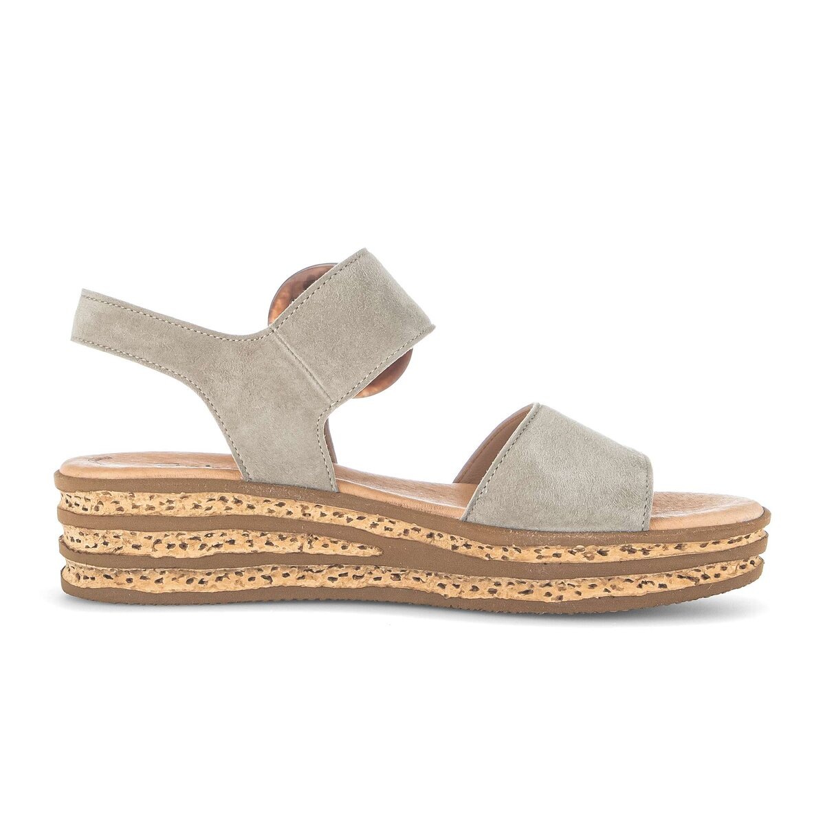 Plateausandaletten GABOR "Plateau Sandale", Damen, Gr. 35, grün, Schuhe 5