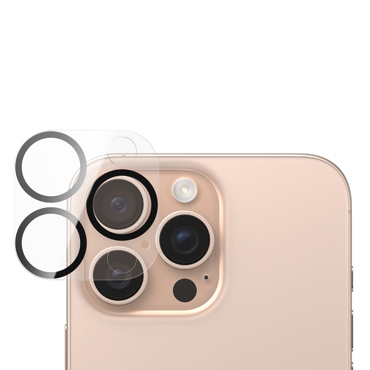 PanzerGlass Kameraschutzglas »PicturePerfect Camera Lens Protection«, für Apple iPhone 16 Pro-Apple iPhone 16 Pro Max, (3 St.), Lens Cover, Schutzfolie, Schutzglas, kratz- & stoßfest