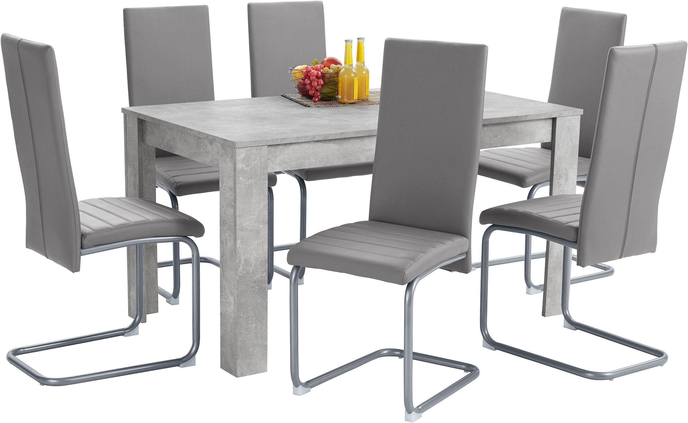 7 Stühle Homexperts - BAUR Essgruppe Tisch + 6 tlg.), cm (Set, kaufen | Breite »Nitro«, 140