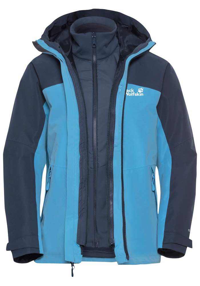 Jack Wolfskin 3-in-1-Funktionsjacke »WILD PLACES 3IN1 JKT W«, mit Kapuze