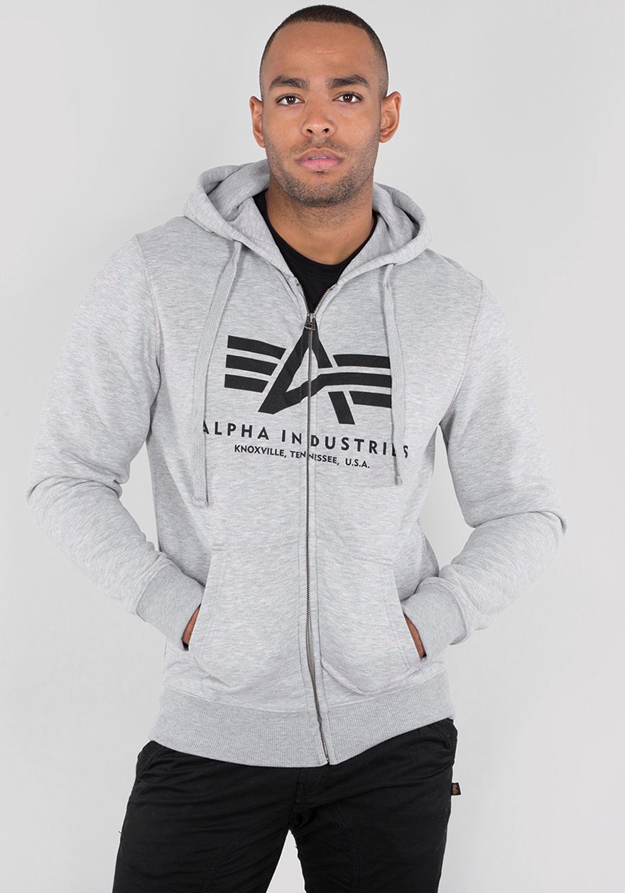 Alpha Industries Kapuzensweatjacke "BASIC ZIP HOODY" Baumwollmischung, regu günstig online kaufen