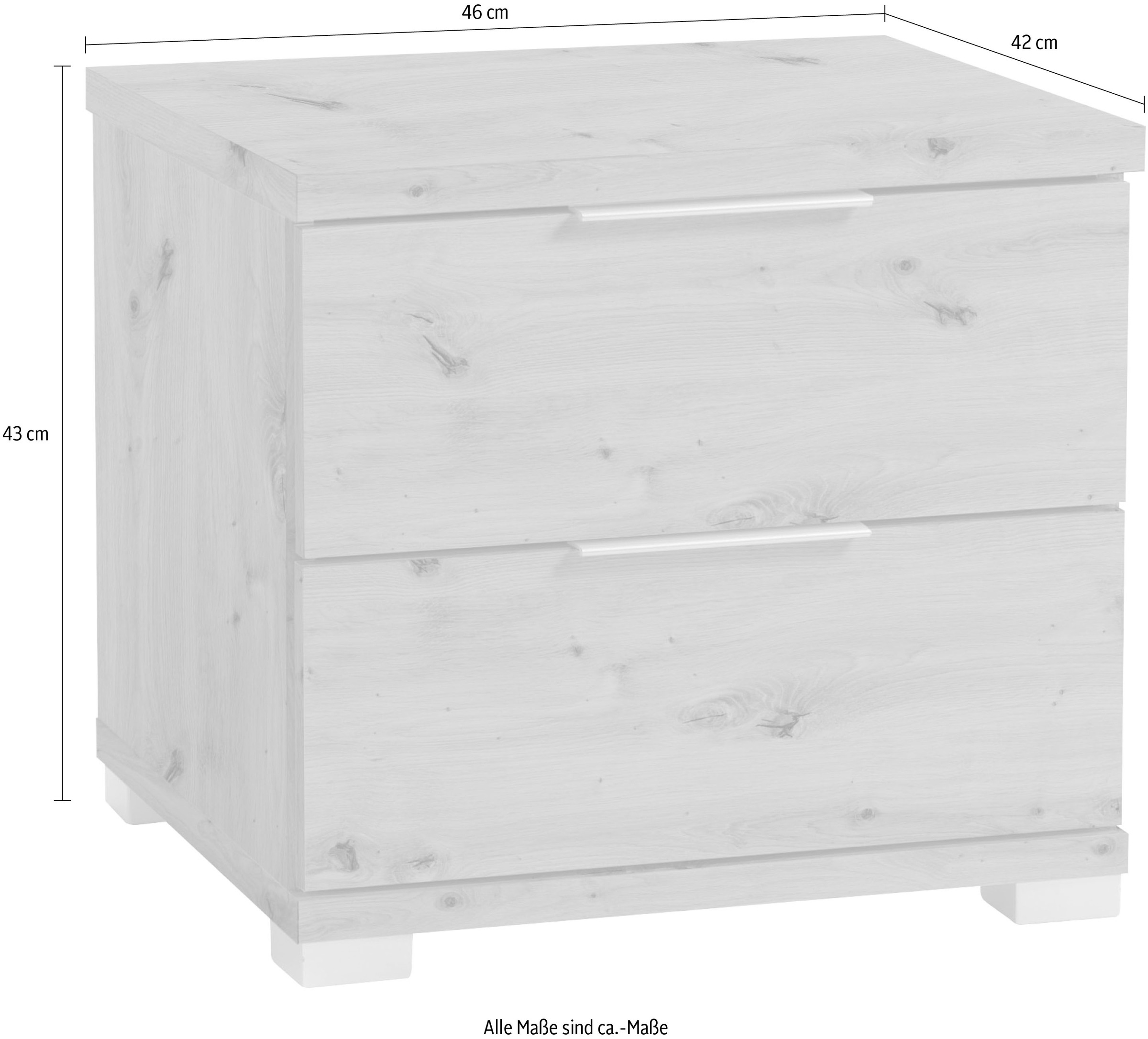 Schlafkontor Nachtkommode mit 2 Schubkästen