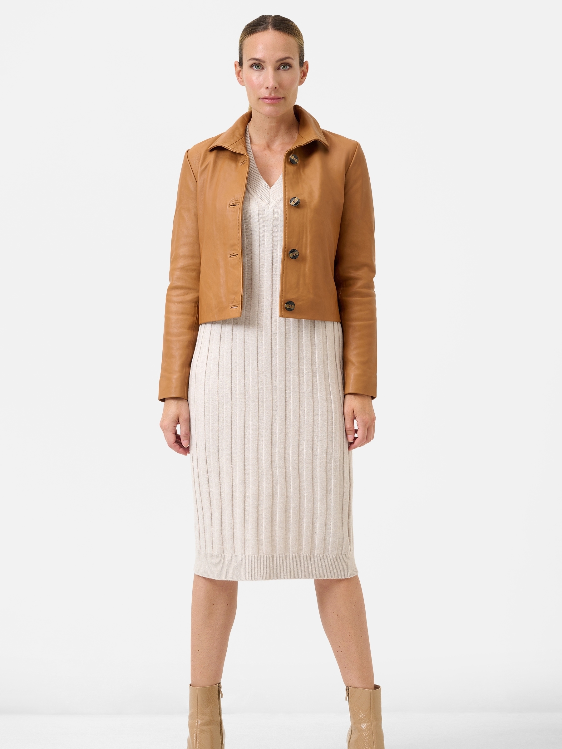 RICANO Lederjacke »Lederjacke Juliette« ohne Kapuze Handgefertigt aus echtem Leder
