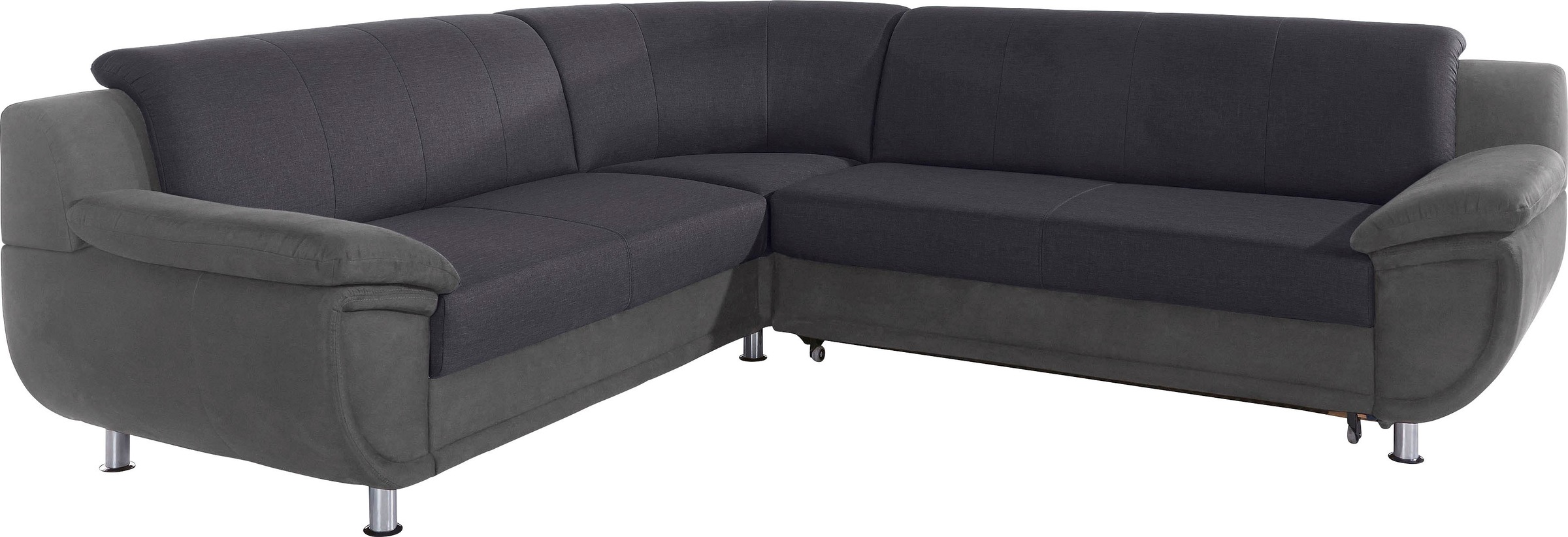 TRENDMANUFAKTUR Ecksofa »Rondo 3, zeitlos und modern, im Materialmix, L-Form«, wahlweise Federkern für hohen Sitzkomfort, wahlweise Bettfunktion