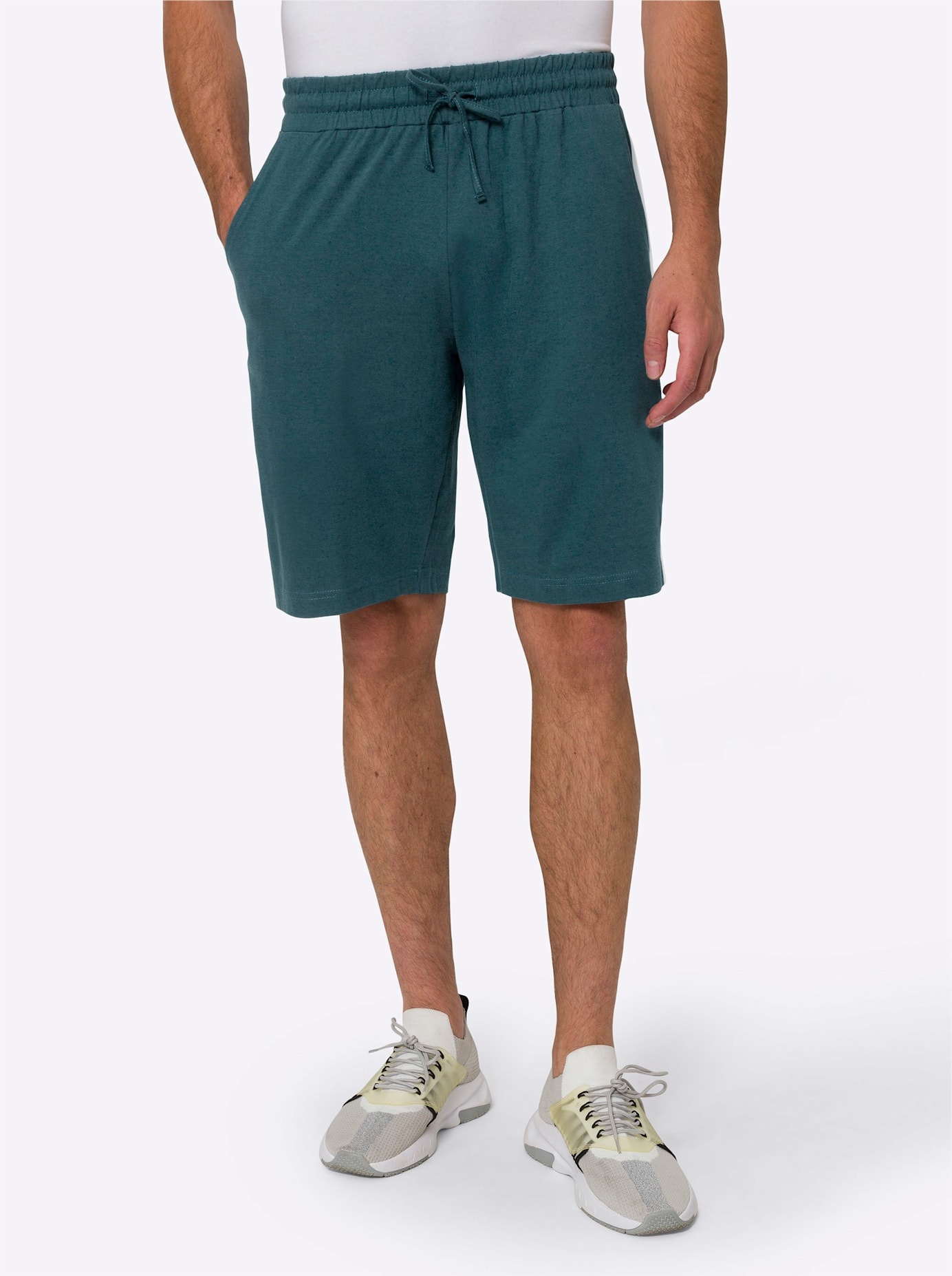 Bermudas CLASSIC, Herren, Gr. 56/58, Normalgrößen, bunt (marine, petrol), 100% Baumwolle, gemustert, mehrfarbig, kurz, Hosen Bermudas 2