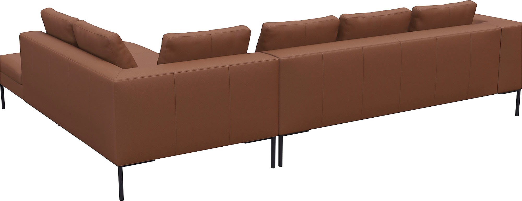 FLEXLUX Ecksofa »Loano, superbequemer Sitzkomfort durch Kaltschaum im Sitz, L-Form«, modernes Sofa, frei im Raum stellbar, lose Kissen, hoher Fuß
