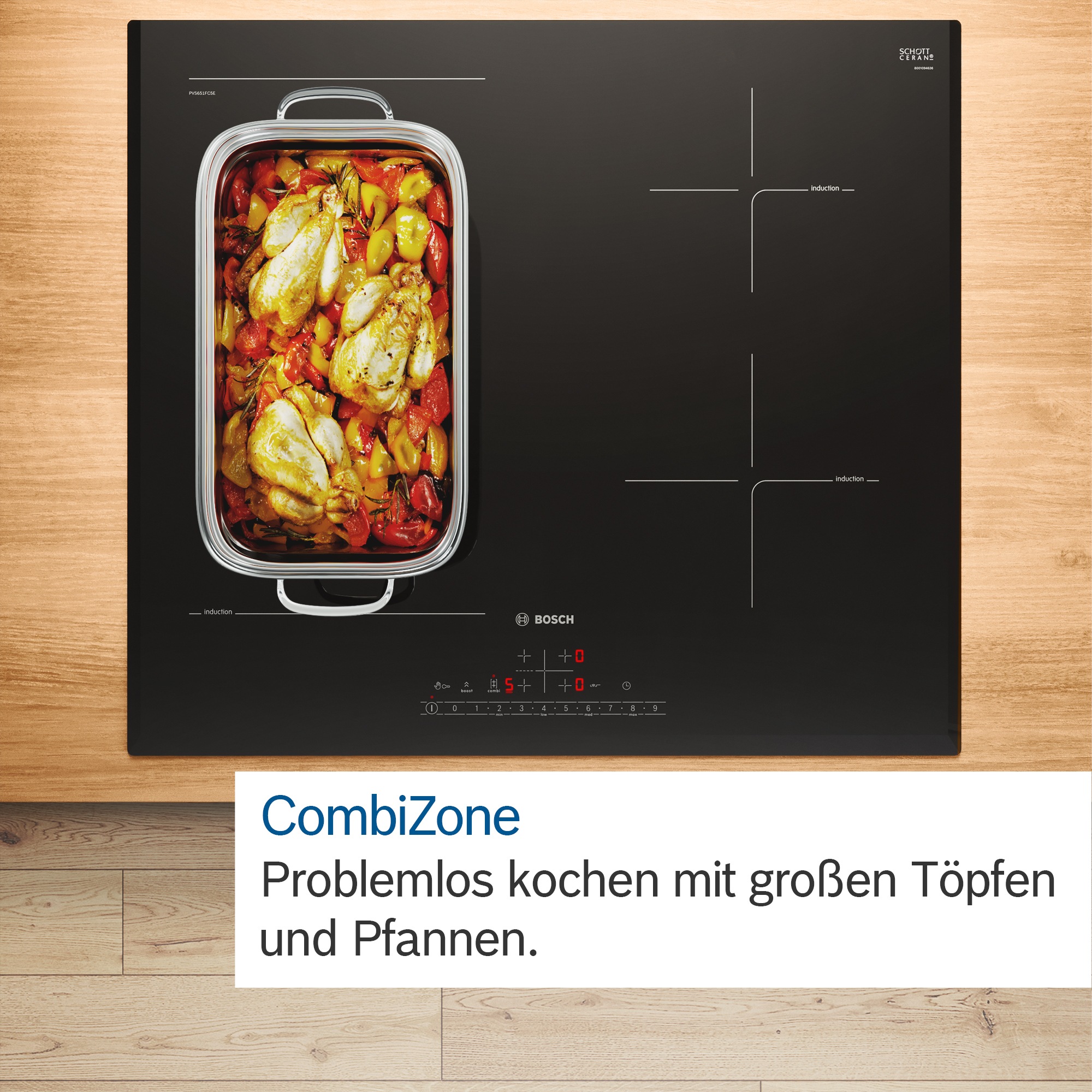BOSCH Elektro-Herd-Set »HND776LS62«, mit Teleskopauszug nachrüstbar, Pyrolyse-Selbstreinigung, 3D Heißluft