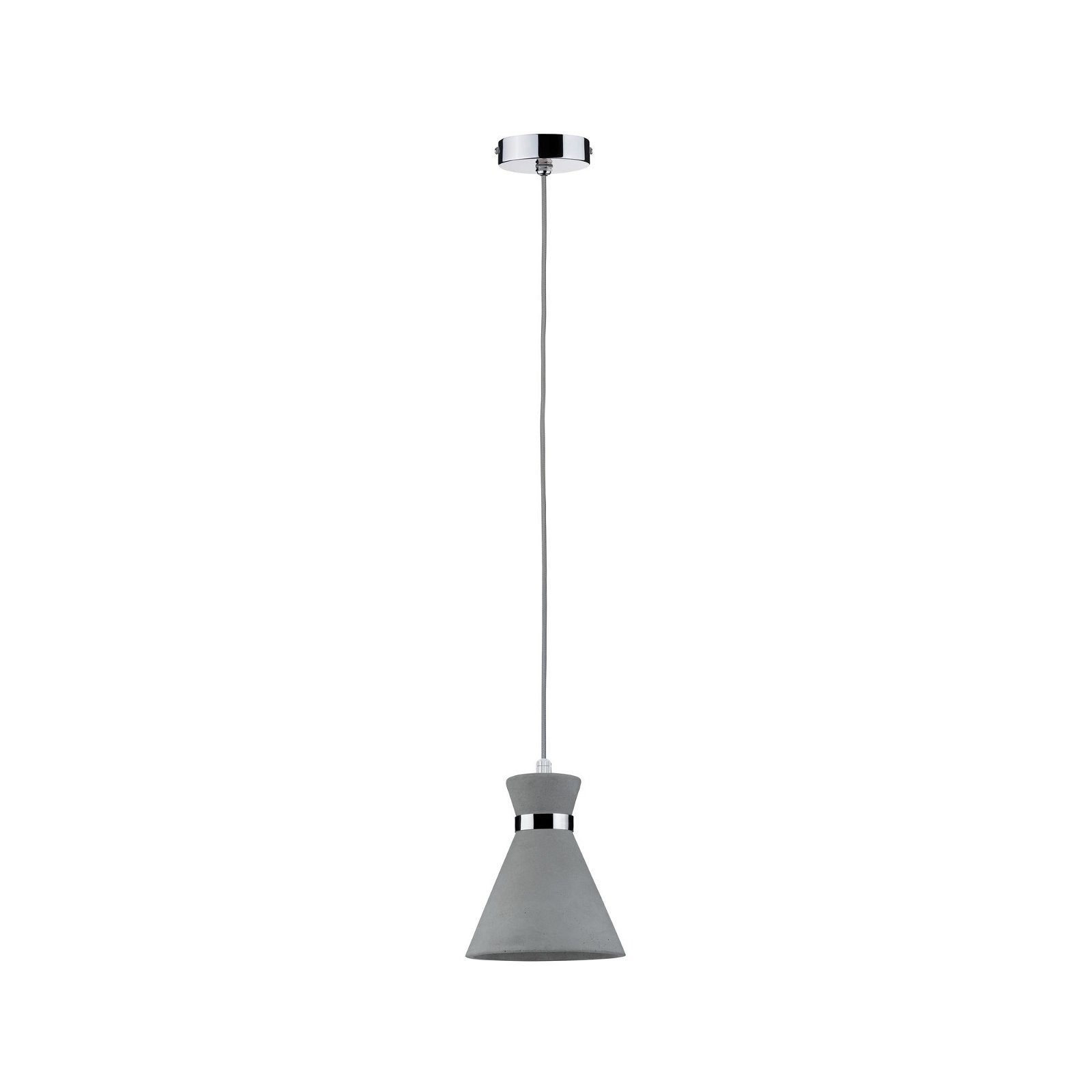 Paulmann Pendelleuchte »Verve IP44 max. 20W Grau/Chrom 230V Beton/Metall«, 1 flammig, Leuchtmittel E27 | ohne Leuchtmittel, E27