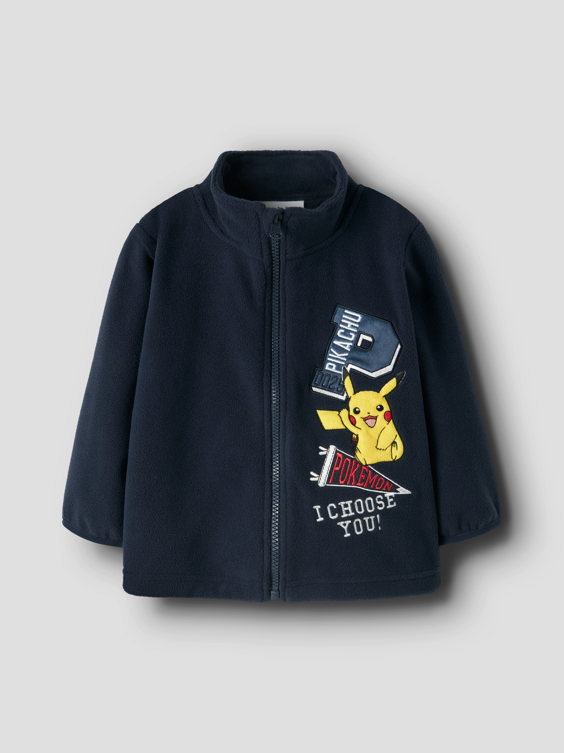 Name It Fleecejacke "NMMJOAKIM POKEMON FLEECE W ZIP SKY" Kunstfaser, regular fit, mit Pokemon Badges