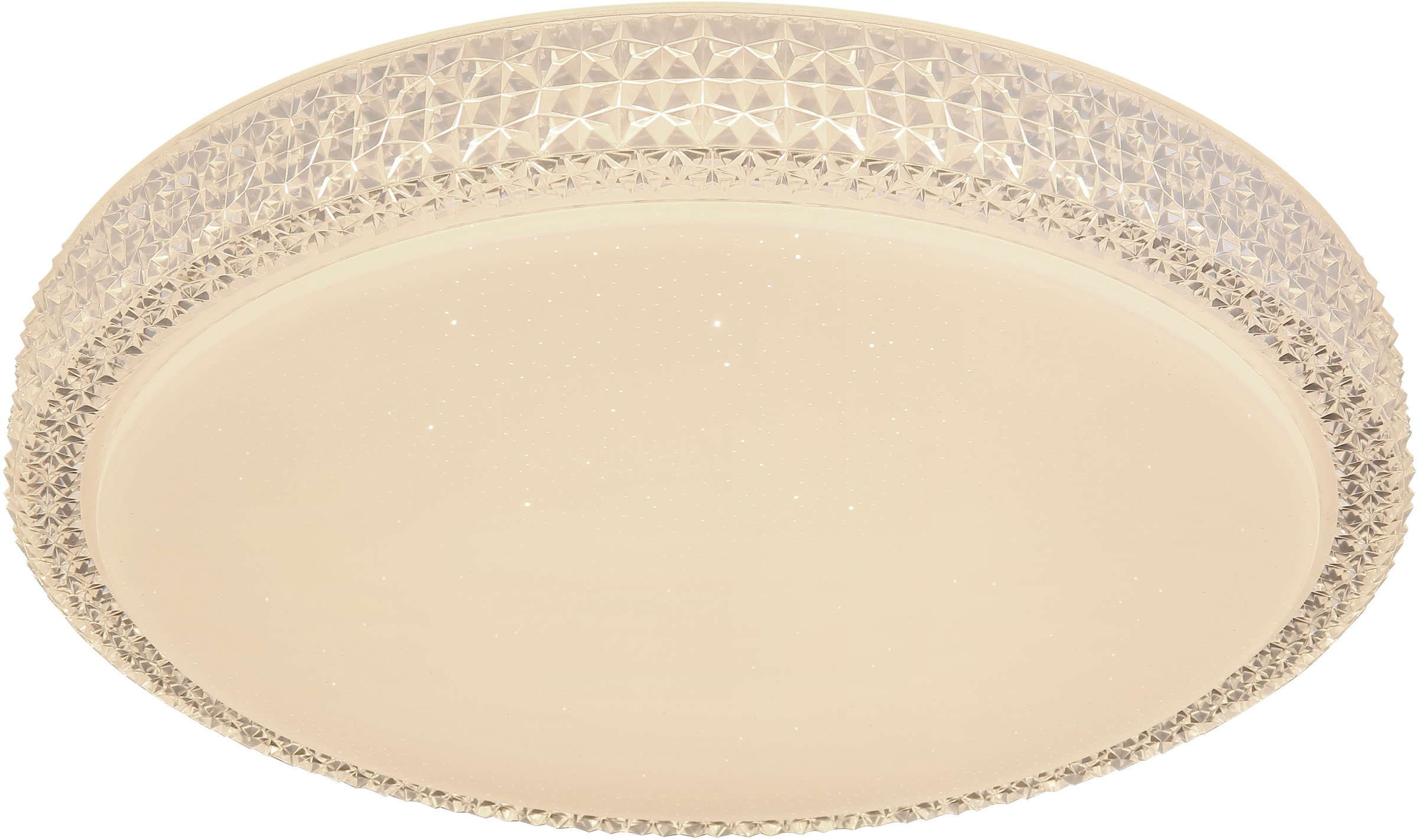 GLOBO LIGHTING Deckenleuchte »OVI« LED-Modul 1 Stk. Deckenleuchte Weiß, Opal/Glas Kristalle, dimmbar, LED 22W