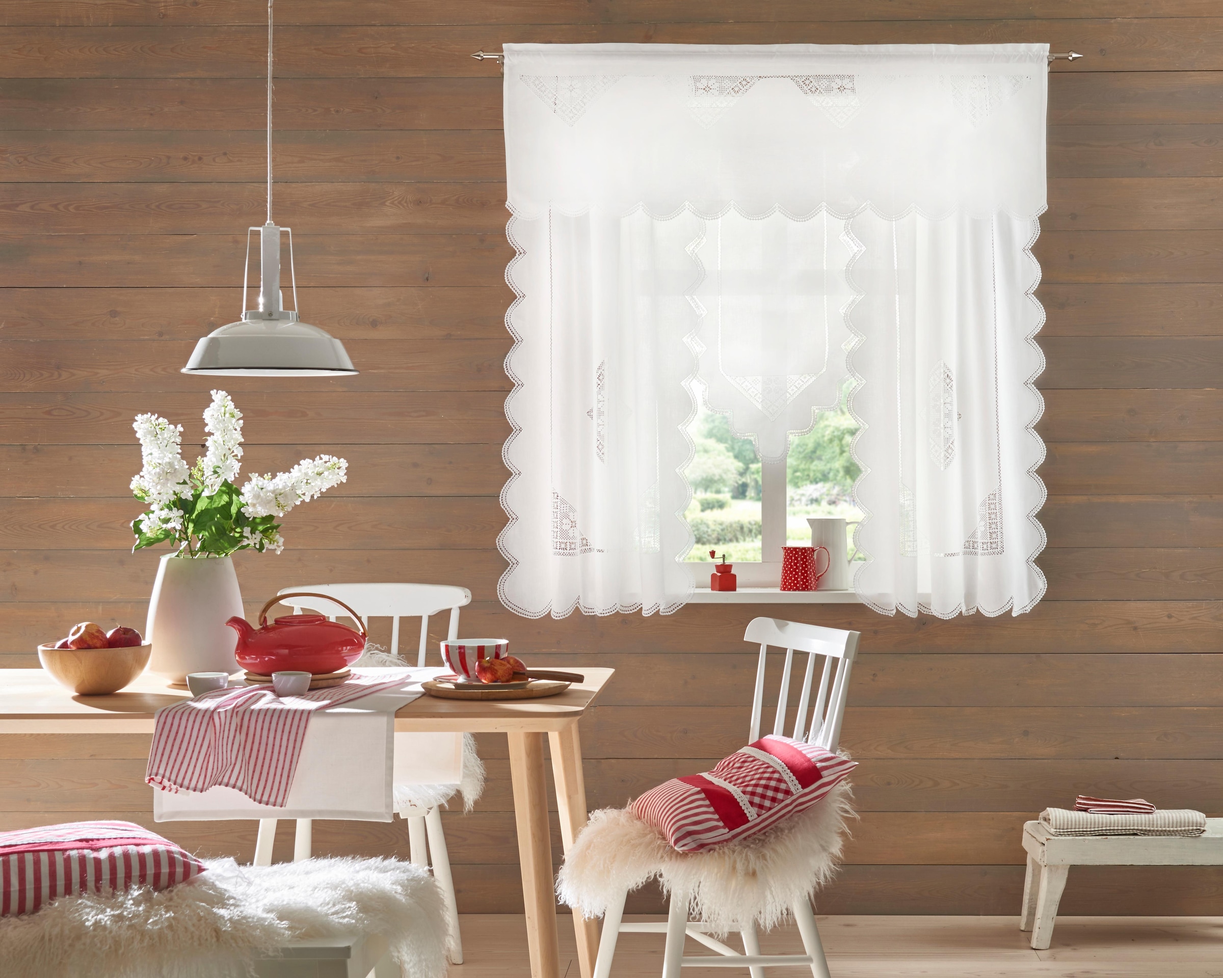 HOSSNER - ART OF HOME DECO Querbehang "Wolfgangsee" Stangendurchzug 1 Stk. günstig online kaufen