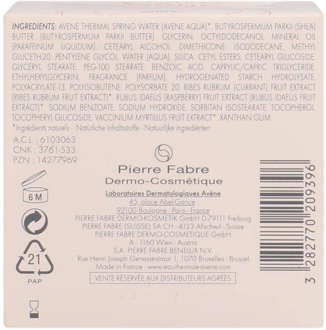 Avene Feuchtigkeitscreme »Revitalisierende Nutritive Creme«, Mit Vitamin E Komplexen, feuchtigkeitsspendend, strahlender Teint.