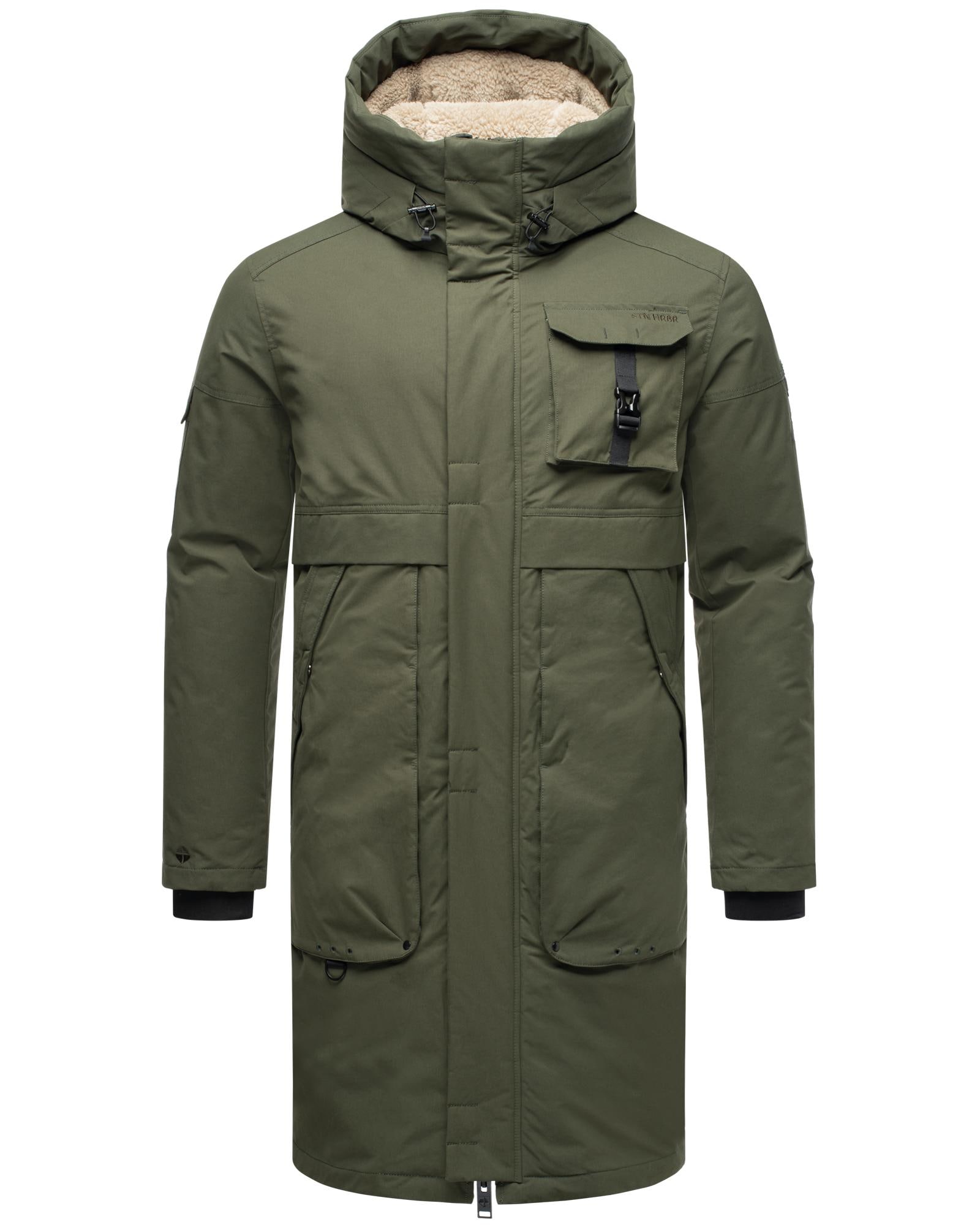 Stone Harbour Wintermantel "Cyriaan XX", Langer Herren Winterparka mit großen Eingrifftaschen