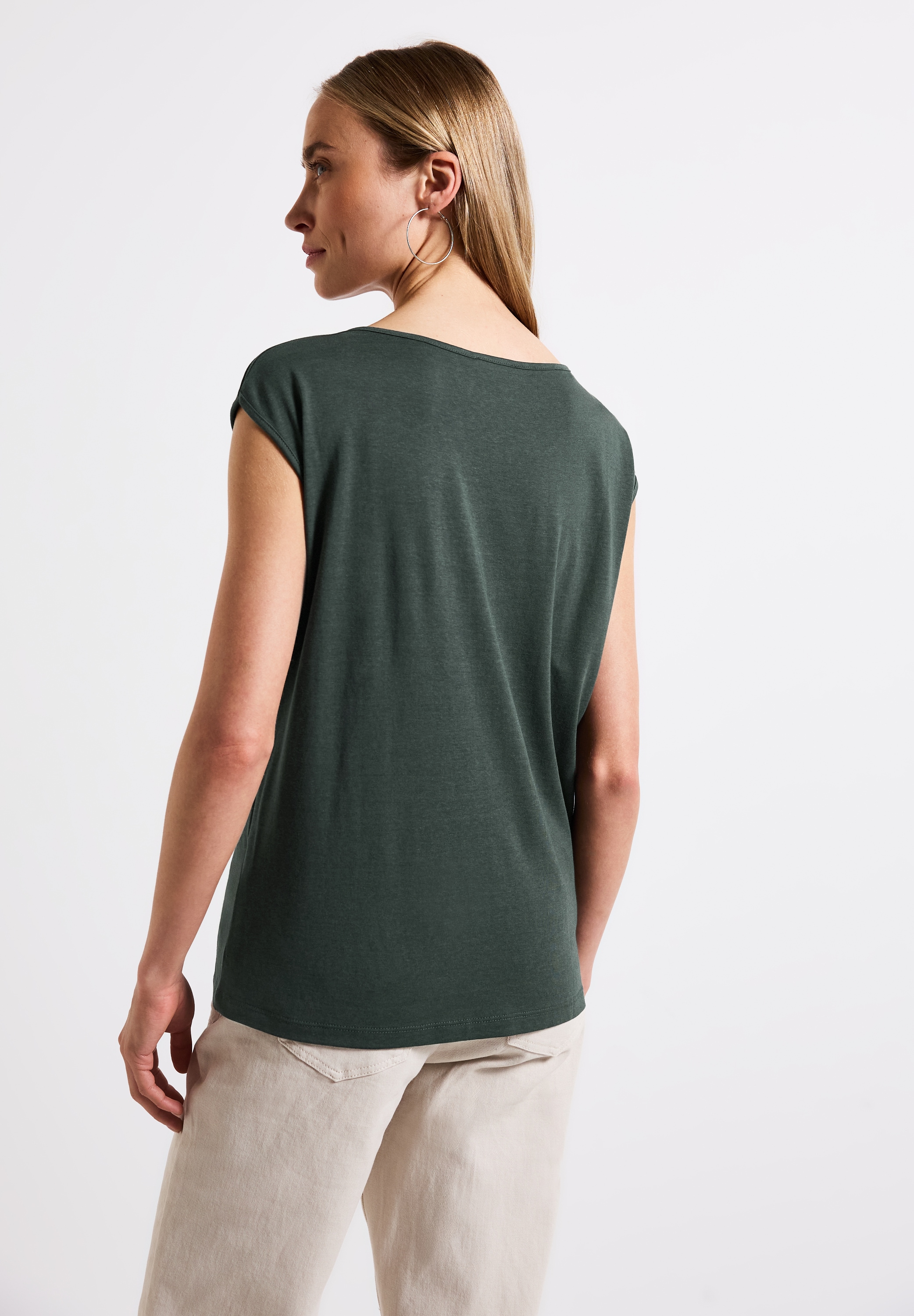 STREET ONE T-Shirt, mit U-Boot-Ausschnitt
