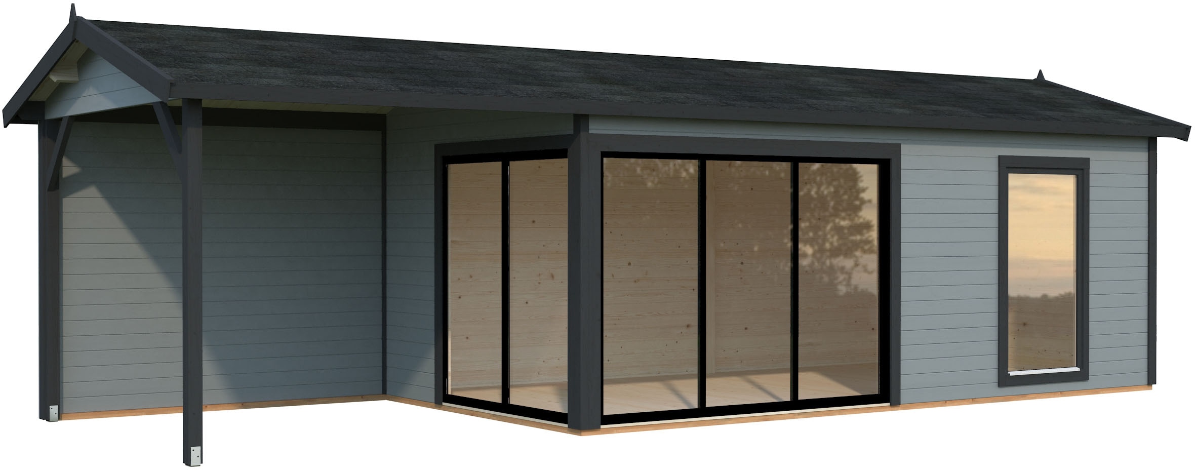 Palmako Gartenhaus "Amanda Slide Plus" verschiedene Farben