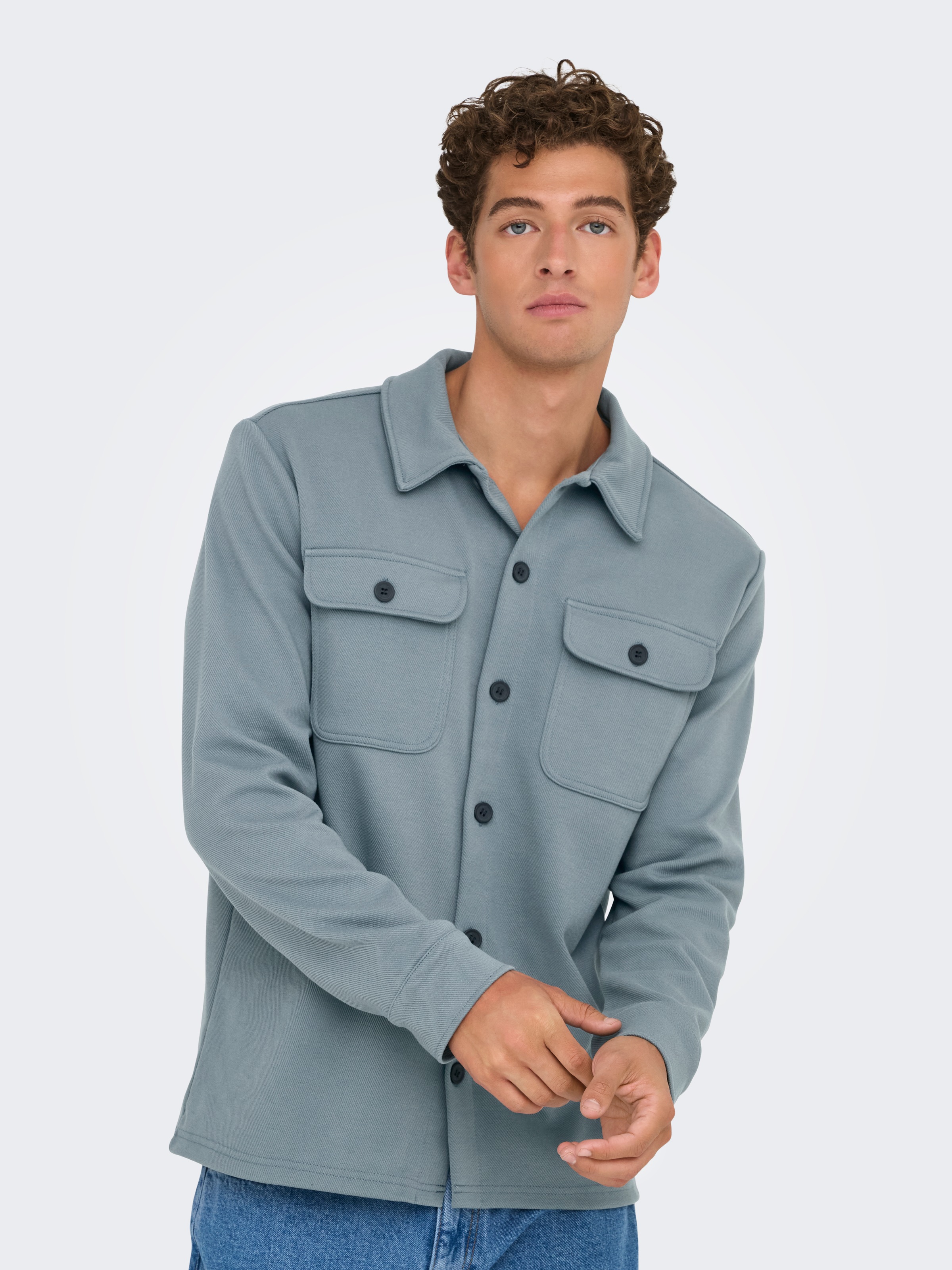 ONLY & SONS "ONSNEWKODYL OVERSHIRT SWEAT NOOS" Materialmix, regular fit günstig online kaufen