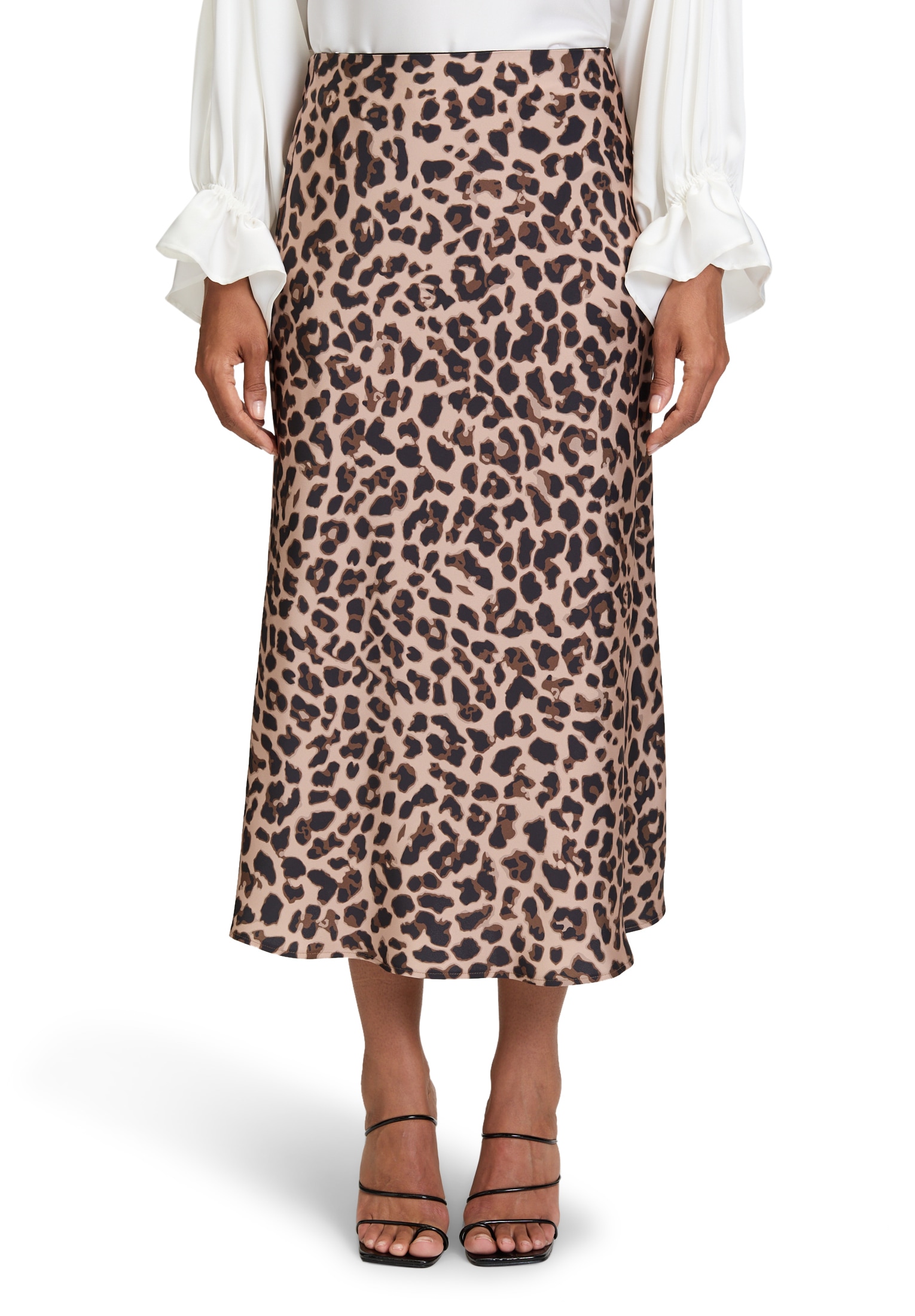Vera Mont Maxirock "Vera Mont Satinrock mit Leoprint", Material günstig online kaufen