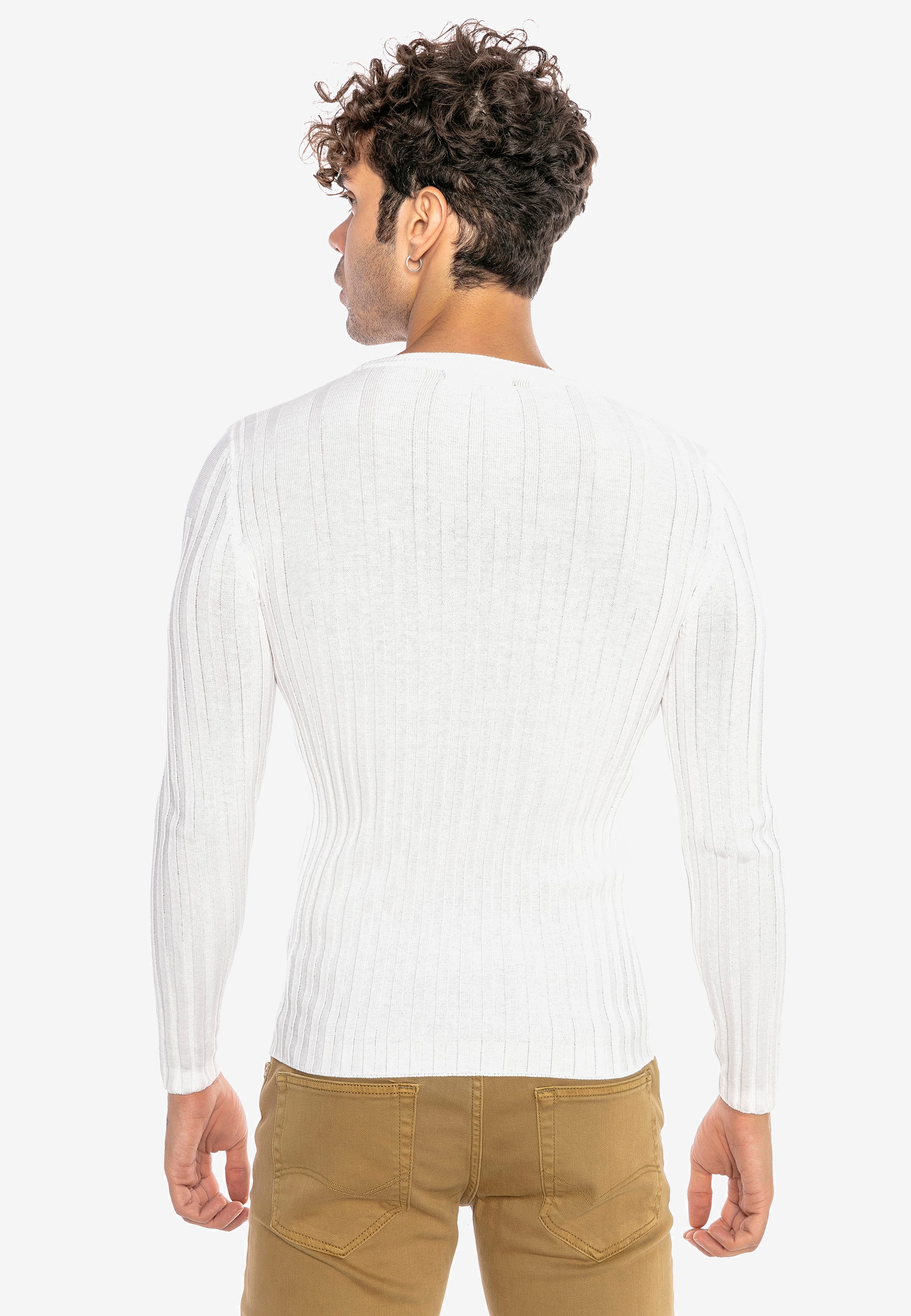 RedBridge Strickpullover »Broken Arrow«, mit breitem Rippstrickmuster