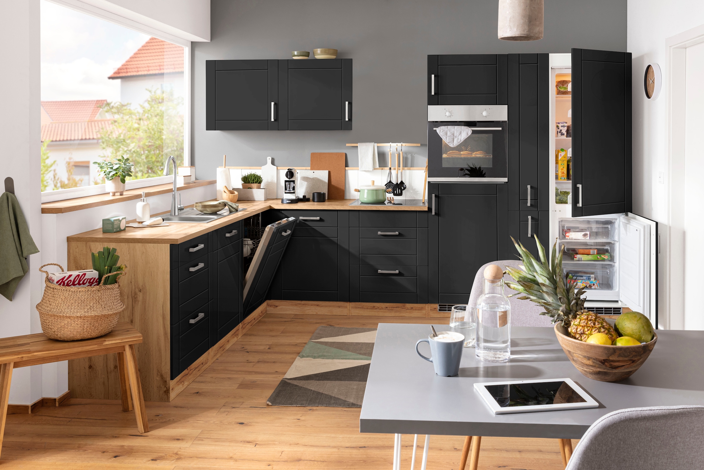 KOCHSTATION Winkelküche »KS-Tinnum«, ohne E-Geräte, Stellbreite 240/330 cm