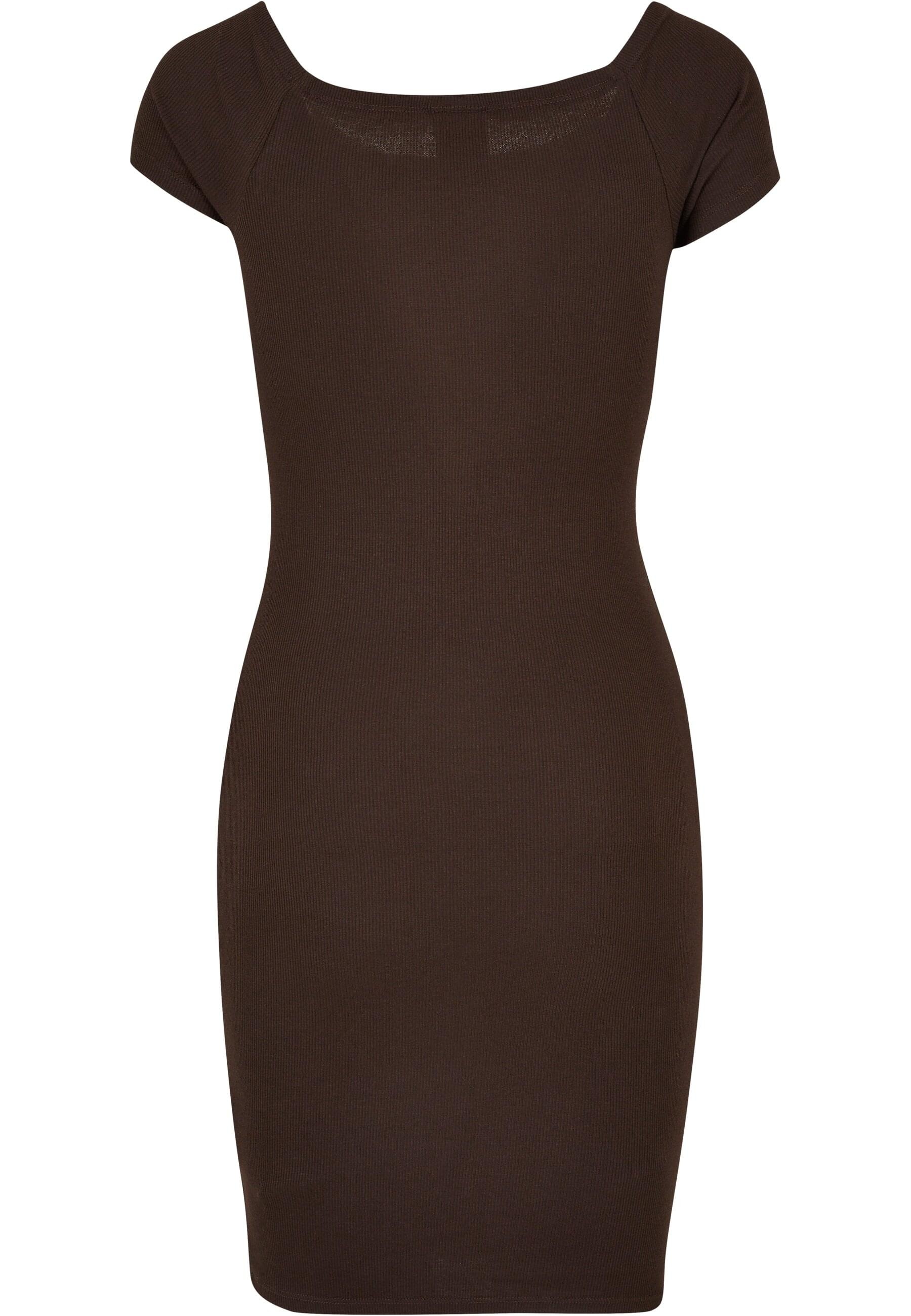 URBAN CLASSICS Shirtkleid »Urban Classics Damen Ladies Off Shoulder Rib Dress«, (1 tlg.)