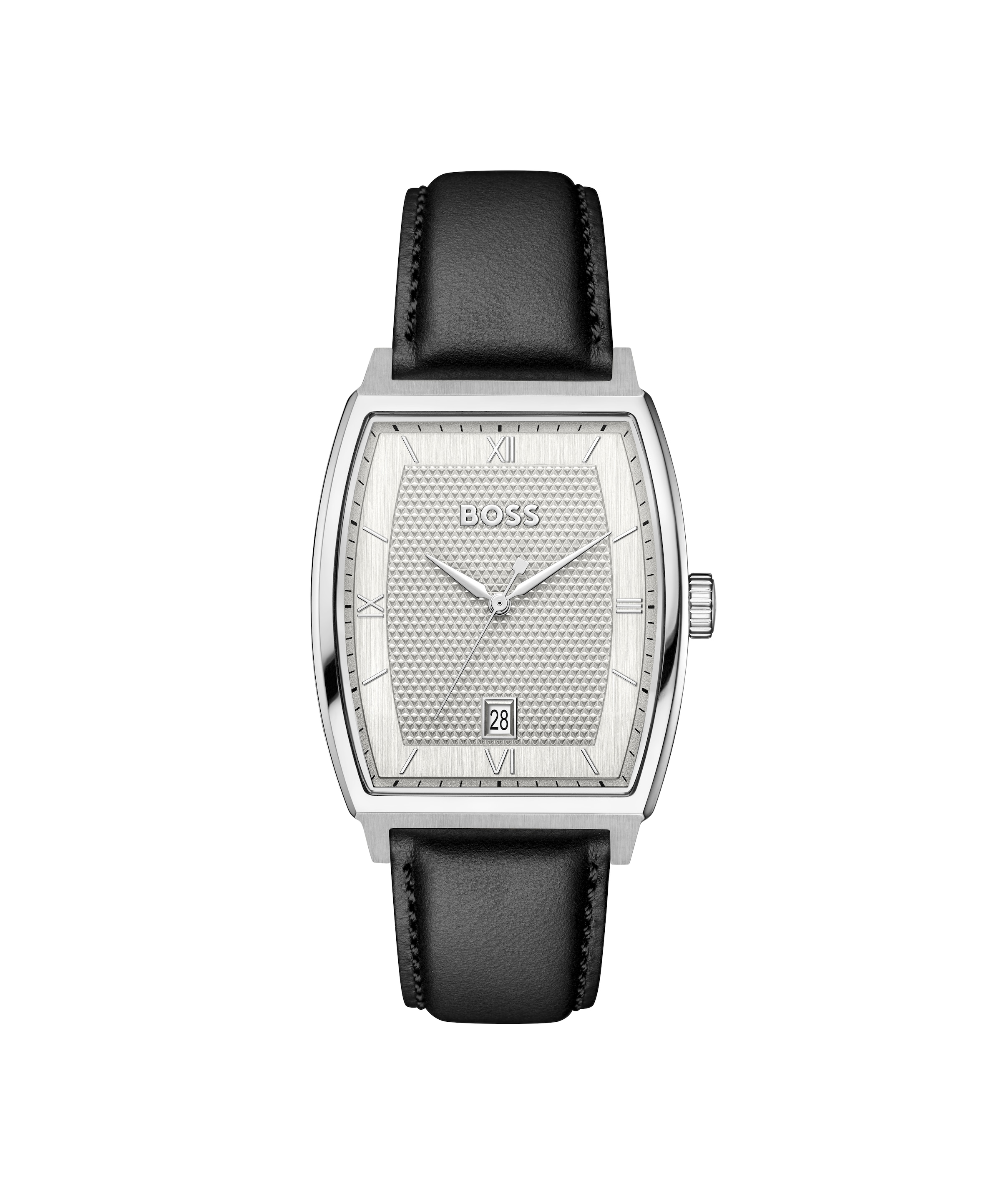 BOSS Quarzuhr »PRINCIPLE« Armbanduhr, Herrenuhr, Lederarmband, analog, Tag