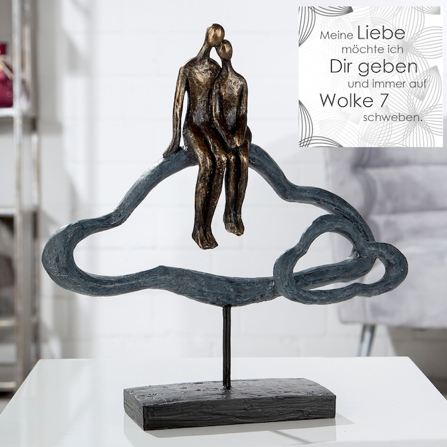 Casablanca by Gilde Dekofigur »Skulptur Lovecloud, bronzefarben/grau«, (1 St.),  grau kaufen | BAUR