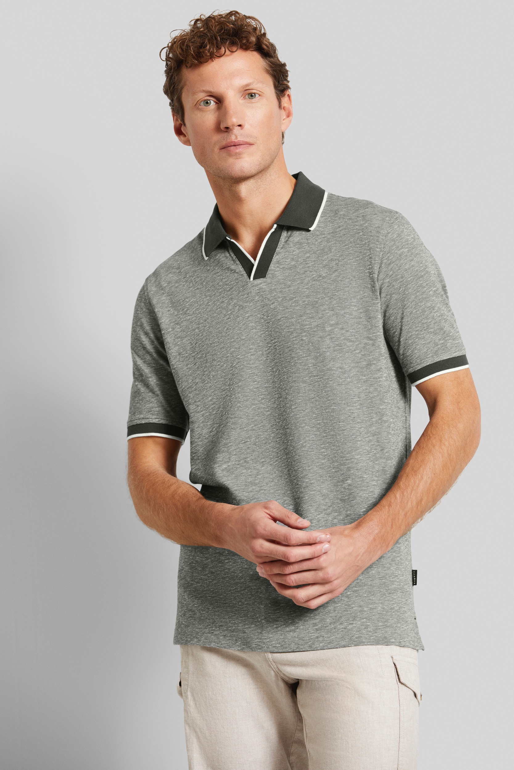 bugatti Poloshirt, mit Kontraststreifen