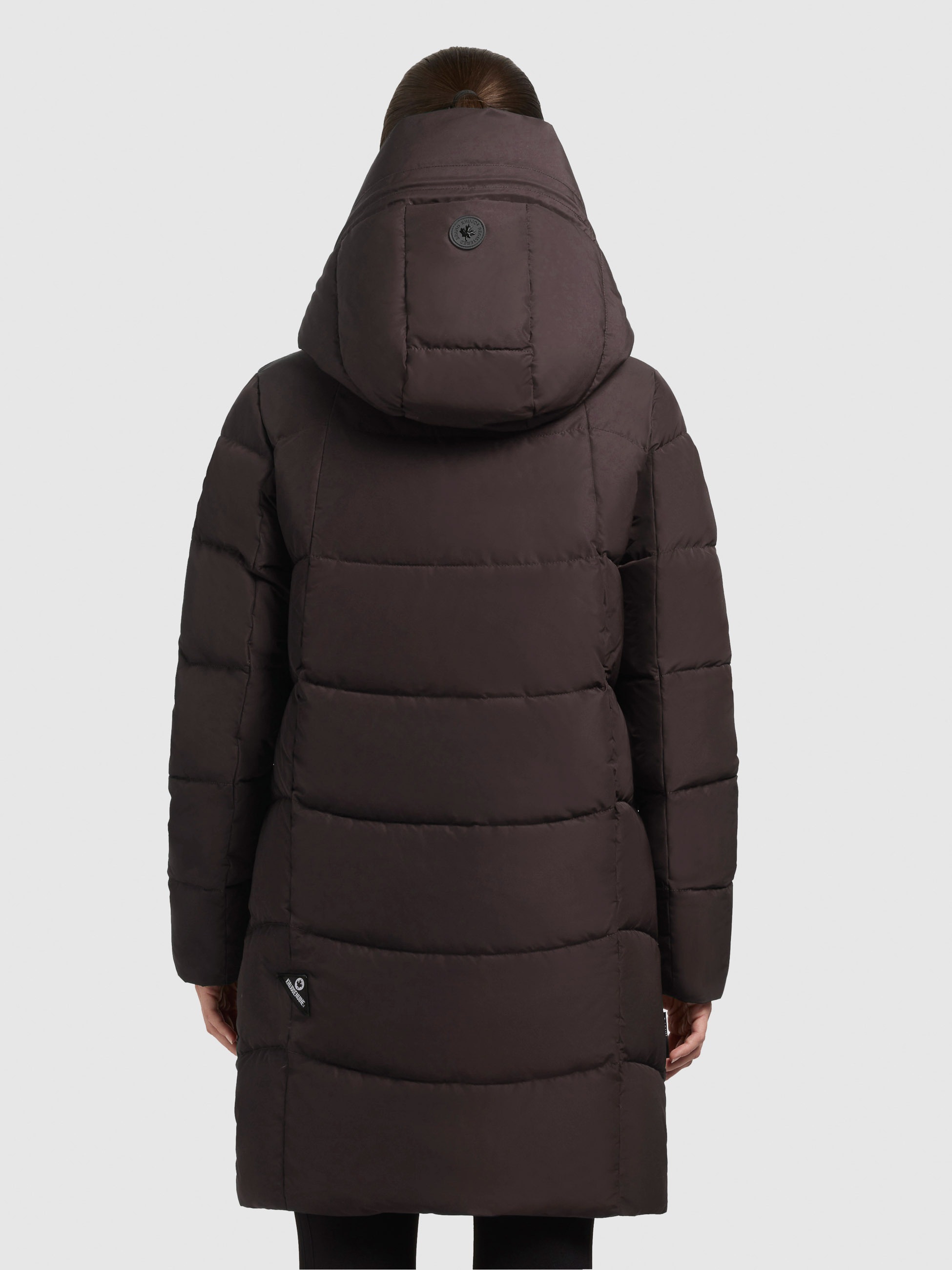 KHUJO Heather Quilted Coat Moody Plum L 3