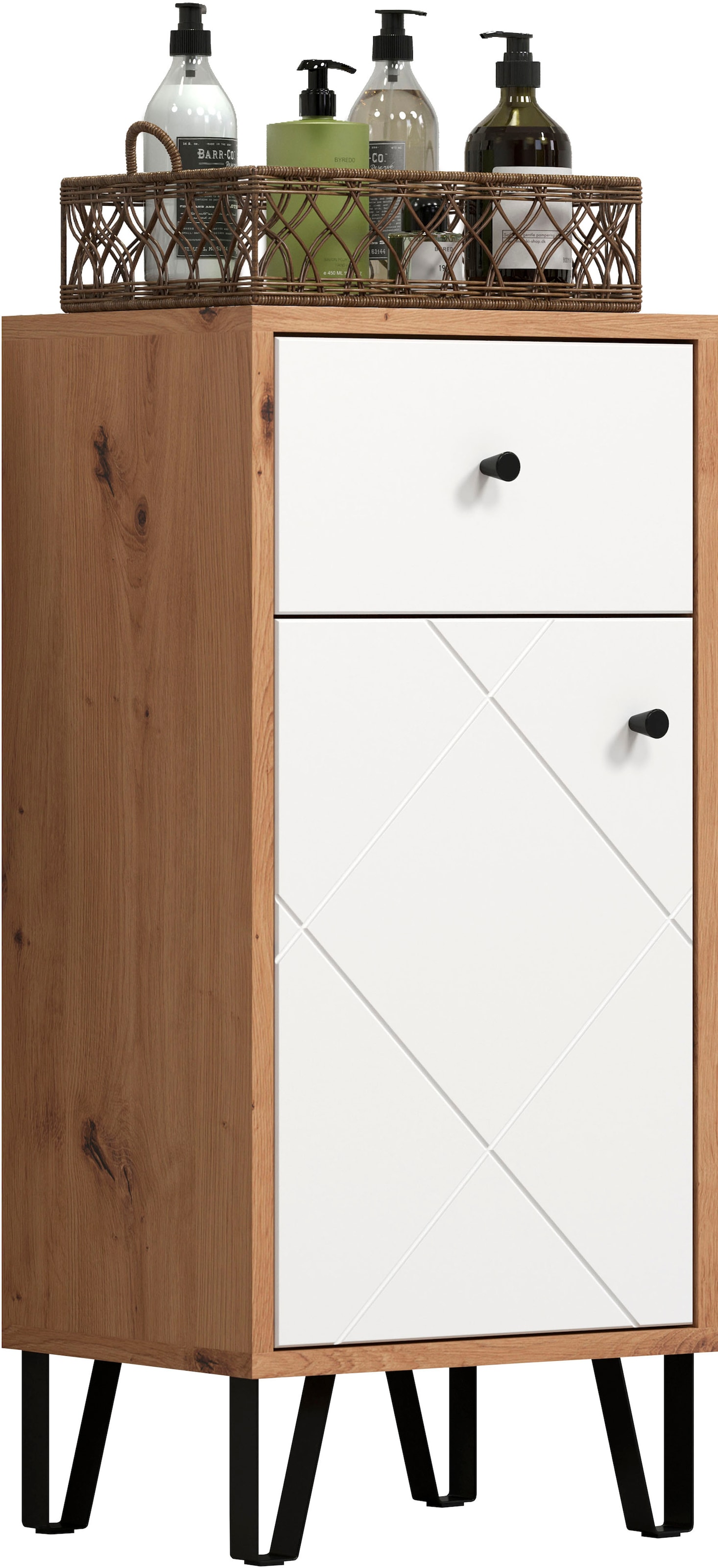 Style matt breit, St.), | Places klein, BAUR cm 36 braune stehend, Unterschrank / 1 of weiß Tür, (1 »Tarragona«, Holzoptik