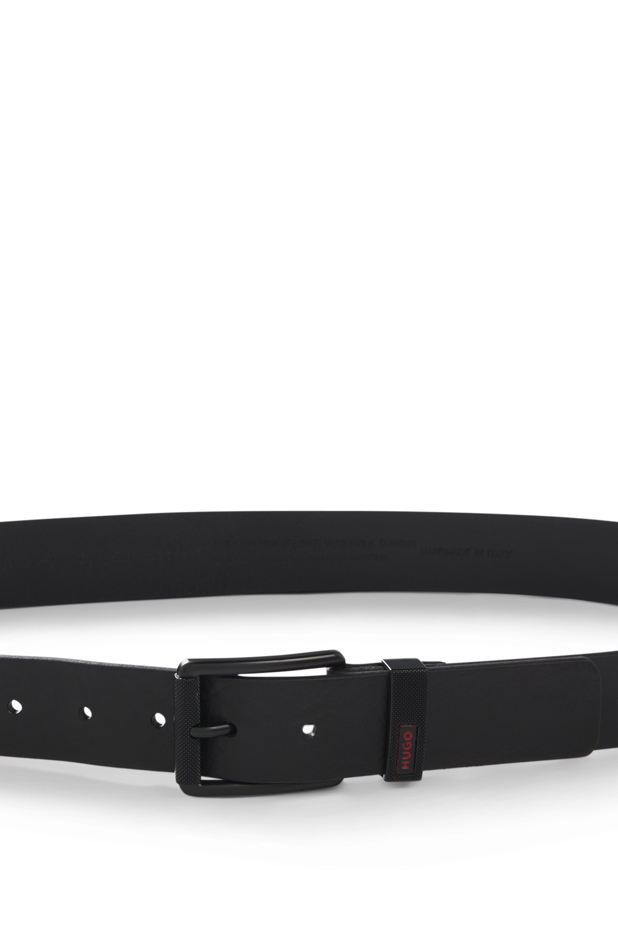 Thumbnail - HUGO Ledergürtel "Geffrey Sz40" mit Dornschließe, Logo an der Schlaufe