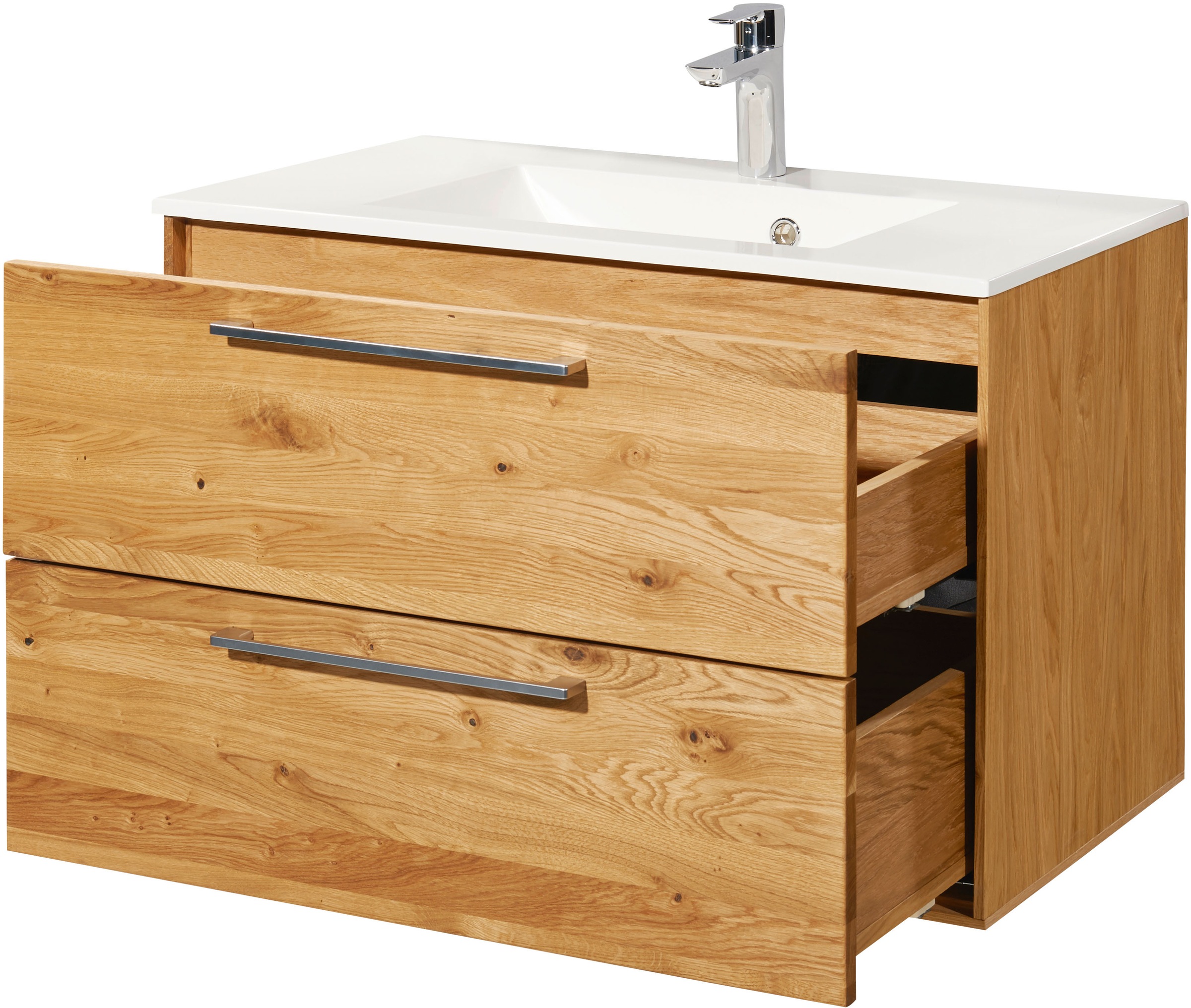 BASIC by Balculina Waschtisch »Yukon«, Breite 80 cm,mit Waschbecken, Softlclose, Unterflurauszug