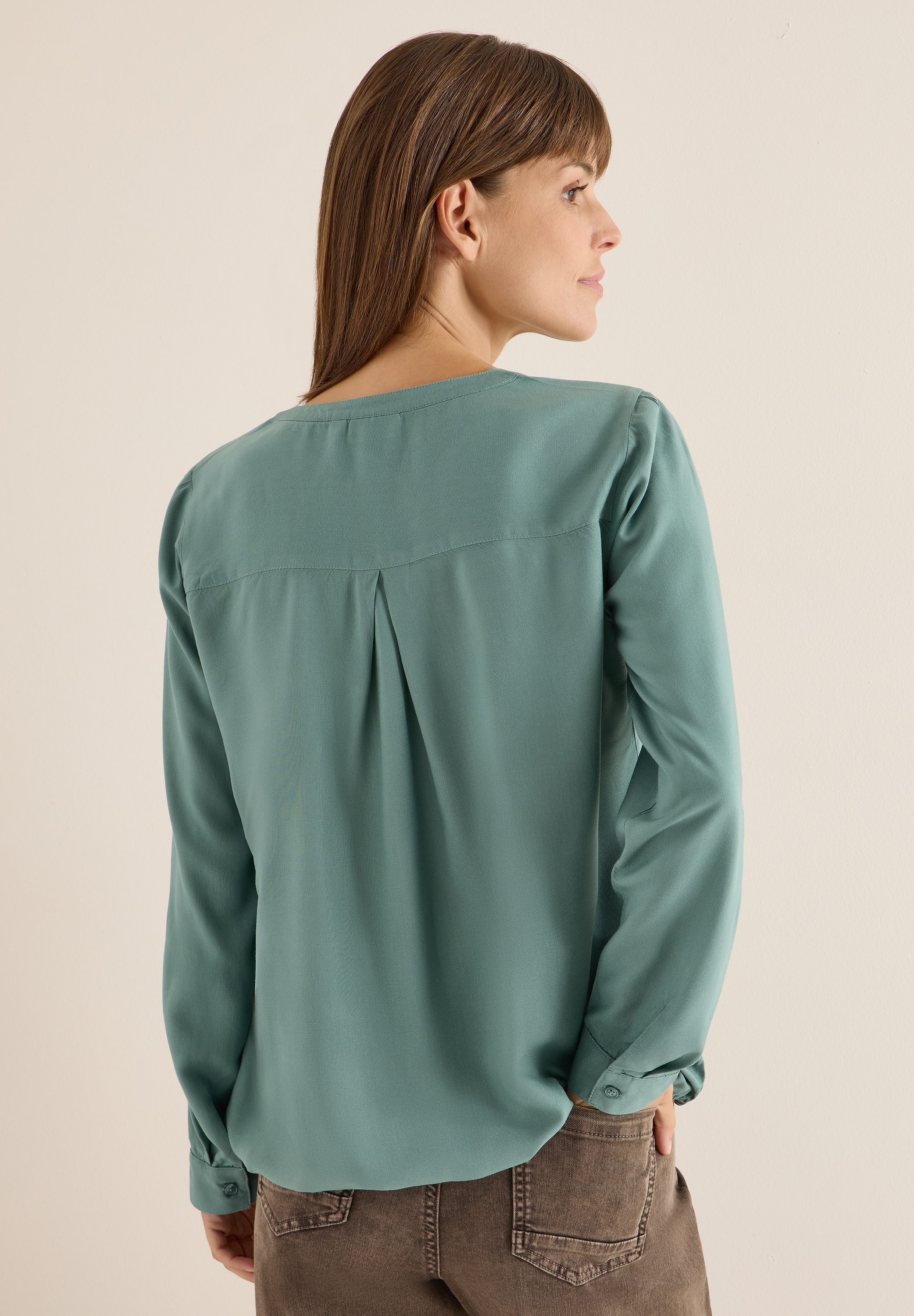 Cecil Langarmbluse in Unifarbe günstig online kaufen