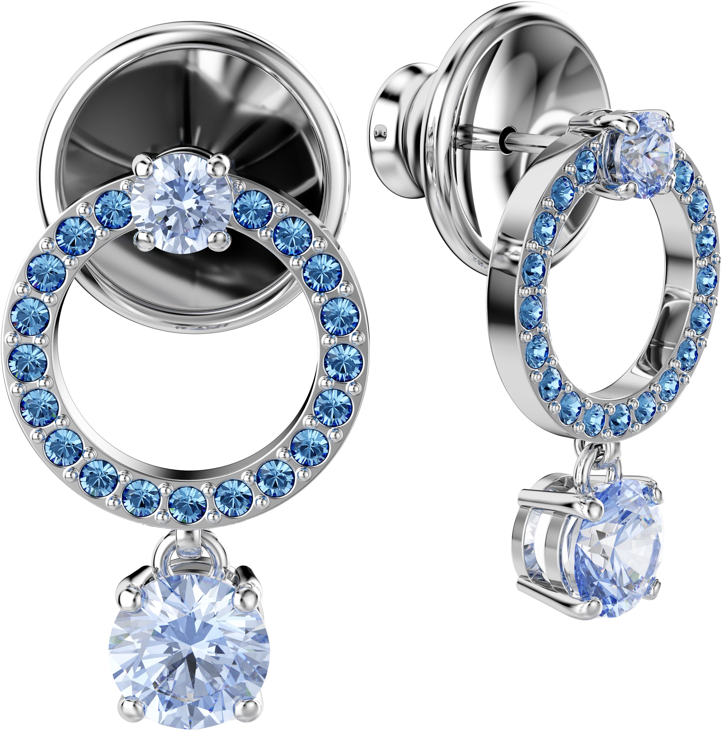 Swarovski Paar Ohrstecker »Constella Pavé Attract Drop Circle, 5563278, 5723563, 5723565«, mit Swarovski® Kristall