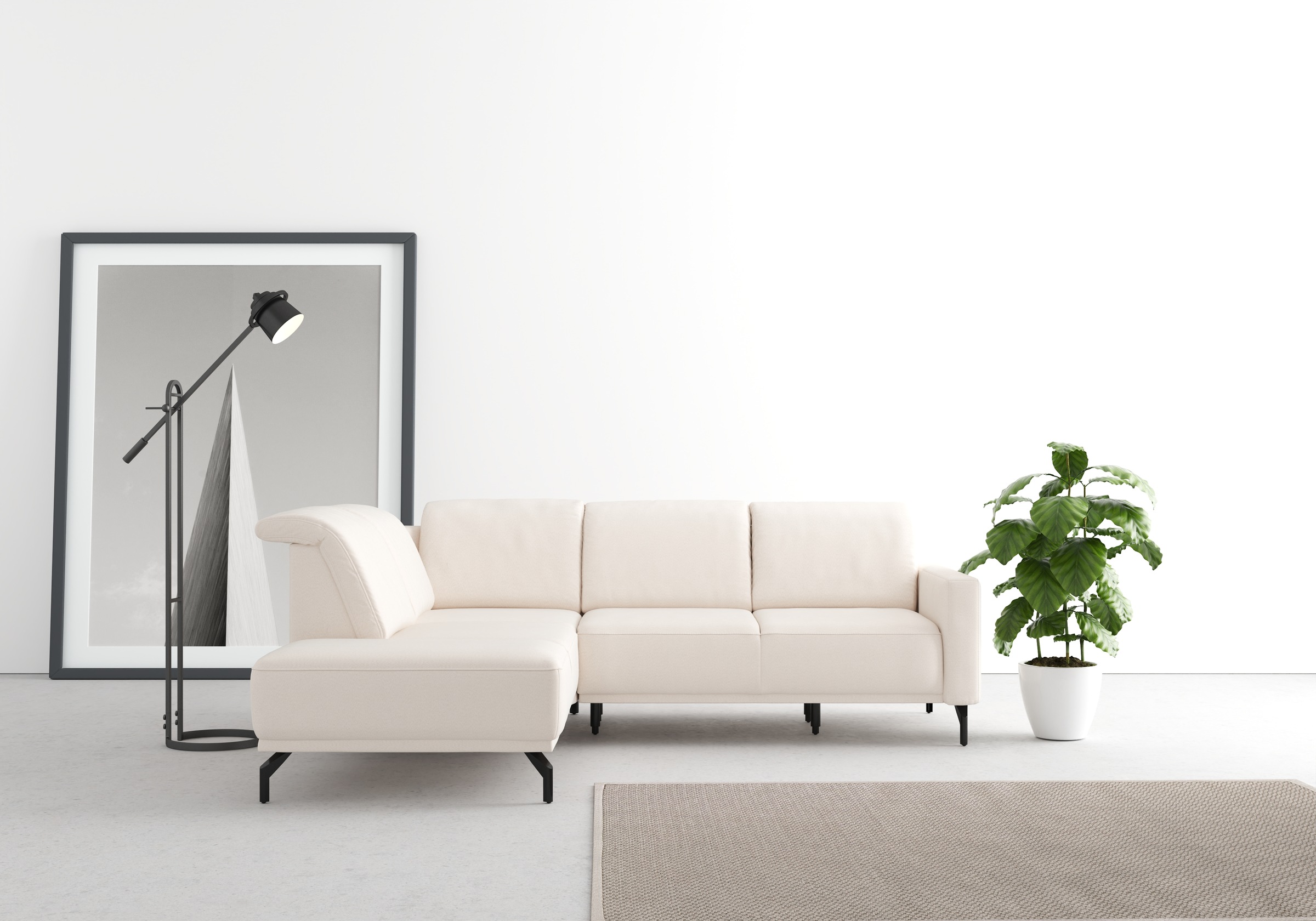 sit&more Ecksofa »Bailando L-Form«, wahlweise mit Kopfteilverstellung und Vorziehsitz, motorisch