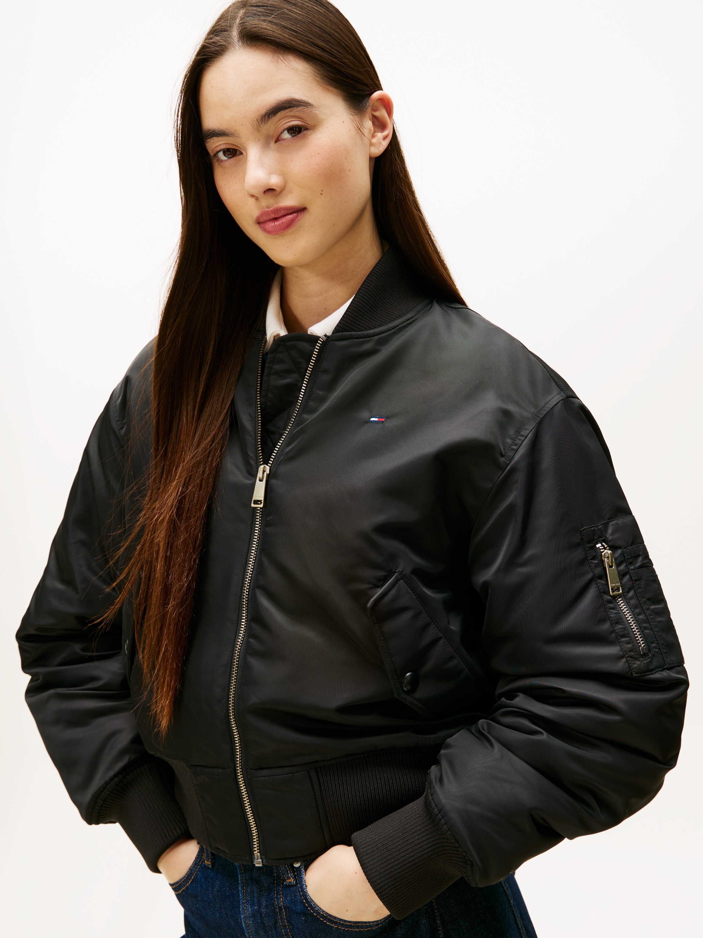 Tommy Jeans Bomberjacke "TJW ESSENTIAL BOMBER JACKET" ohne Kapuze Mit Reißv günstig online kaufen