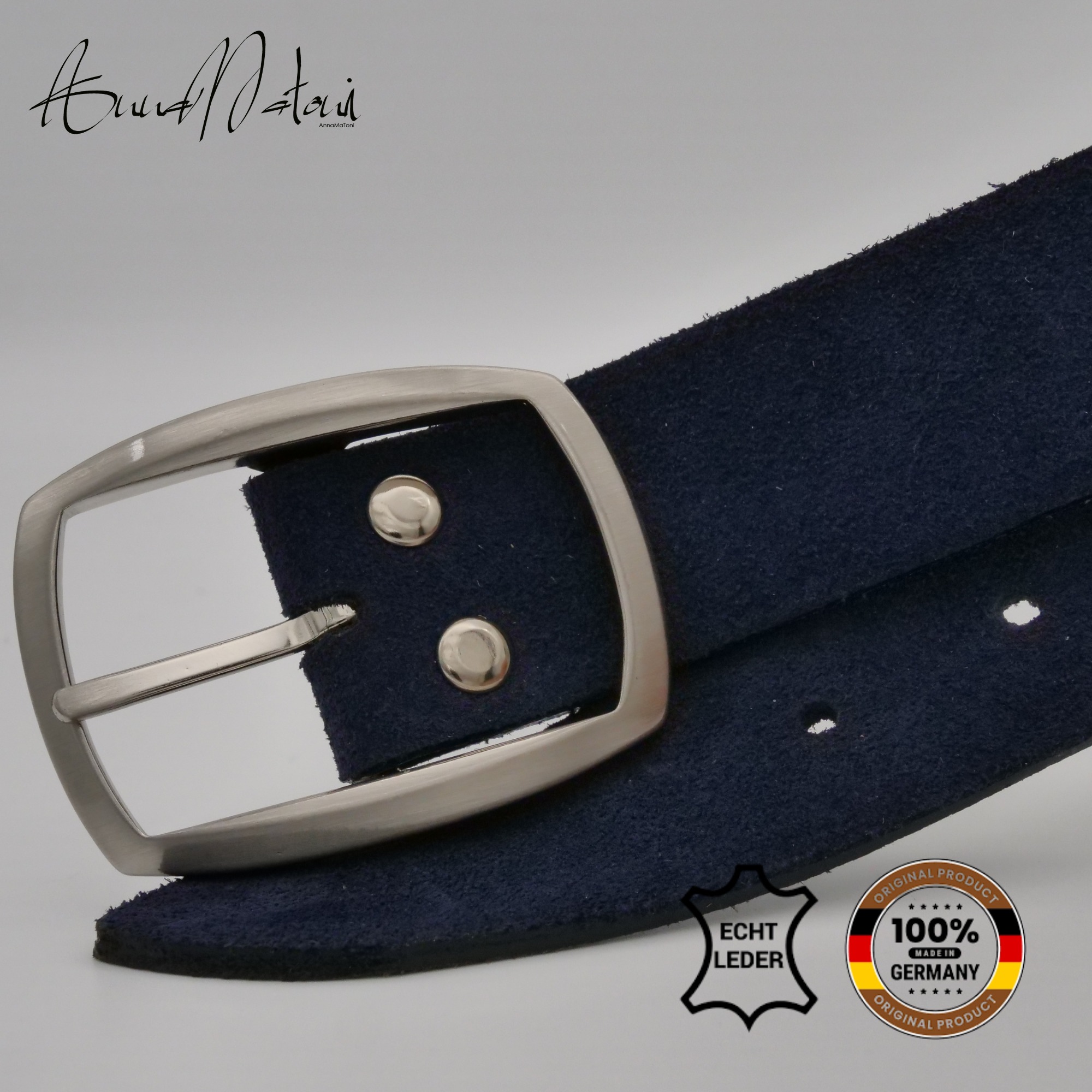 AnnaMatoni Ledergürtel »AnnaMatoni Damen Ledergürtel in hochwertigem Velour Leder 3cm«