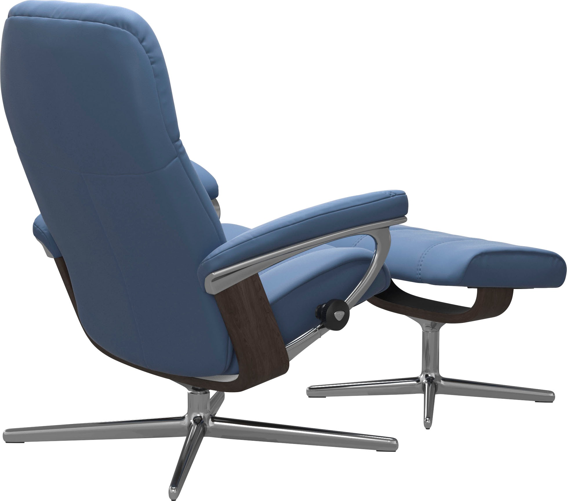 Thumbnail - Stressless Relaxsessel "Consul", (Set, Relaxsessel mit Hocker), mit Hocker, mit Cross Base, Größe S, M & L, Holzakzent W...